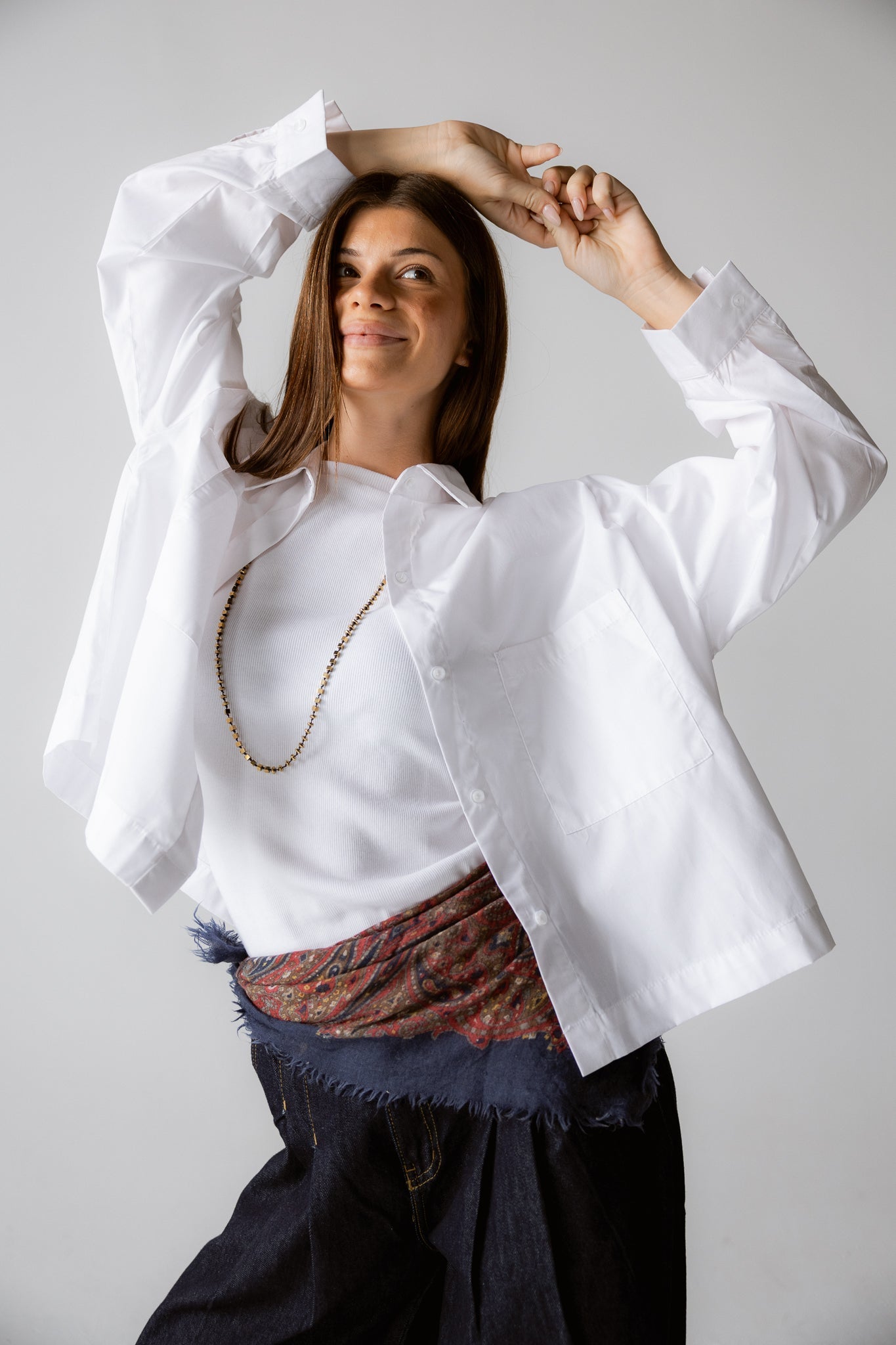 Cropi Shirt White - AB ESSENTIALS