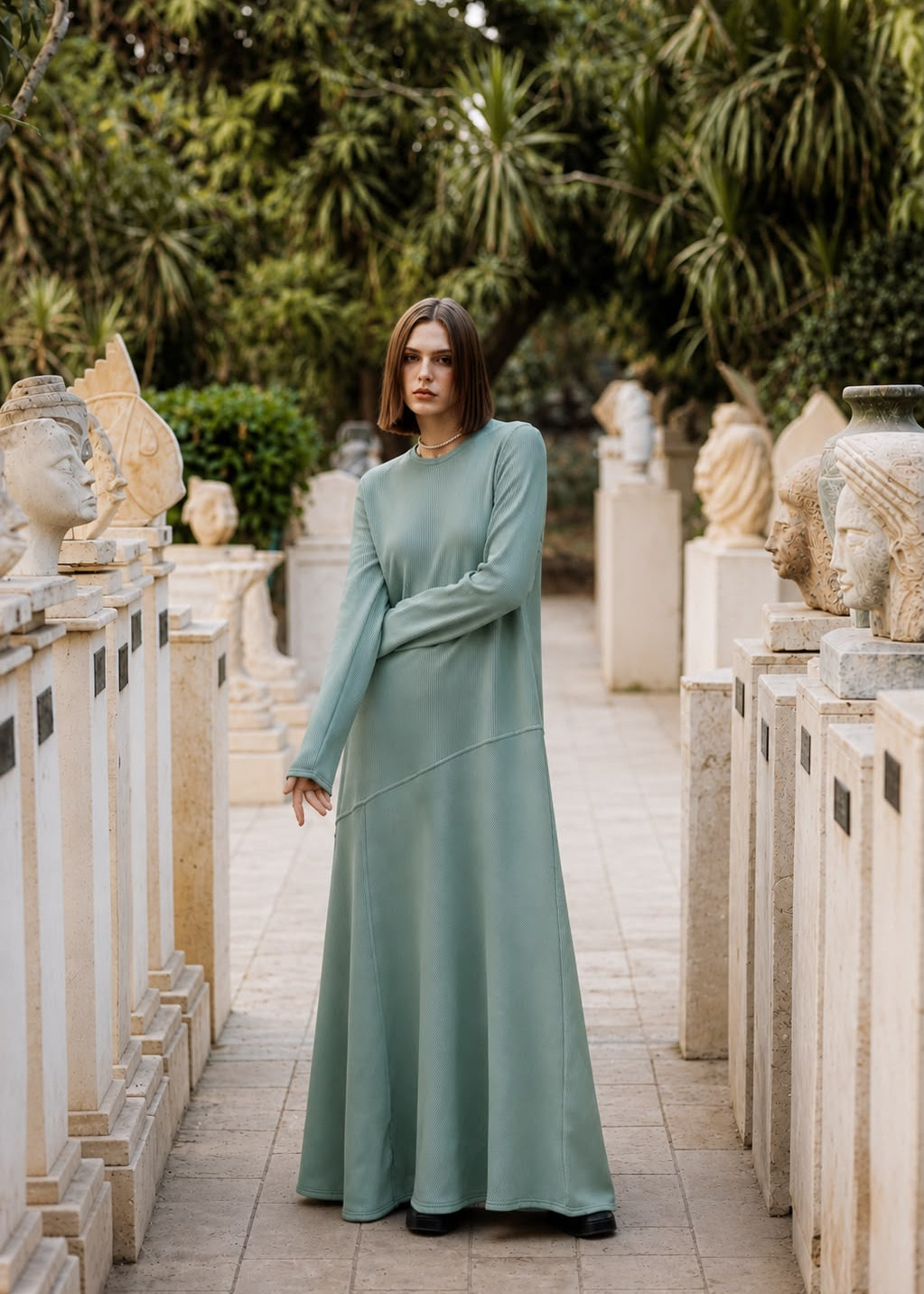 Daily Winter Dress Mint Green - AB ESSENTIALS