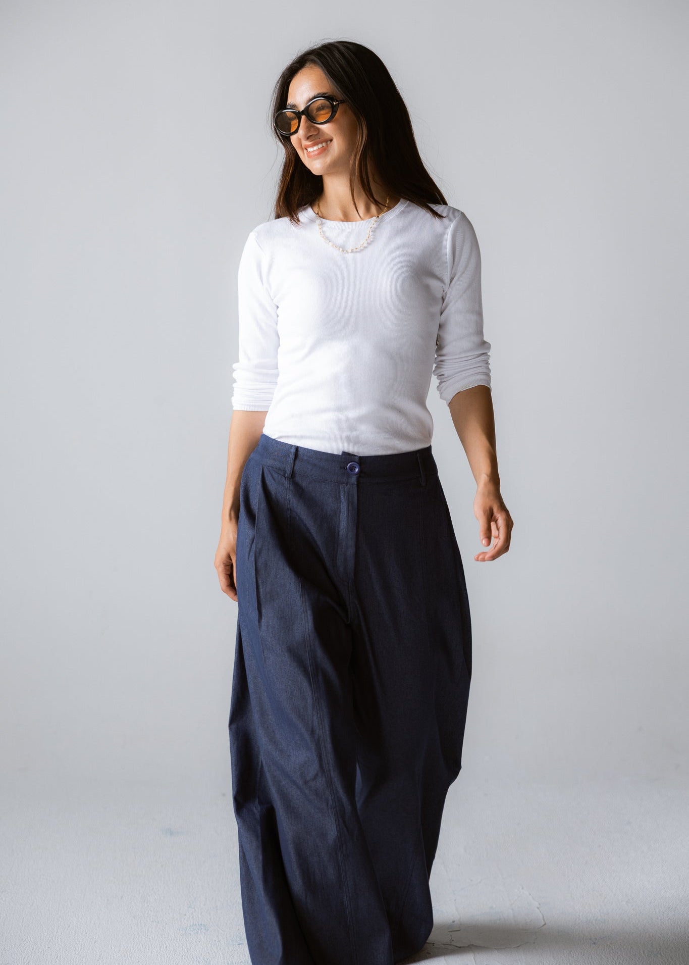 Day Light Denim Pants Dark Blue - AB ESSENTIALS
