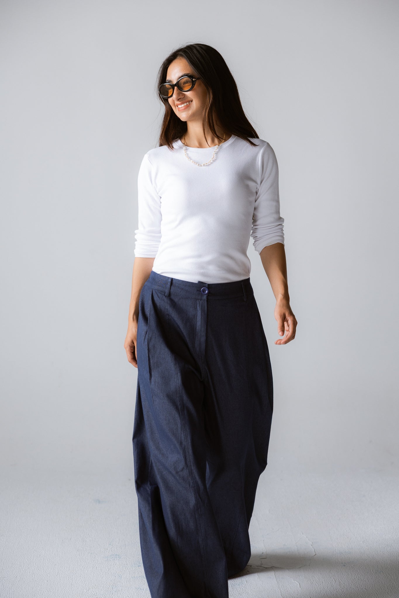 Day Light Denim Pants Dark Blue - AB ESSENTIALS