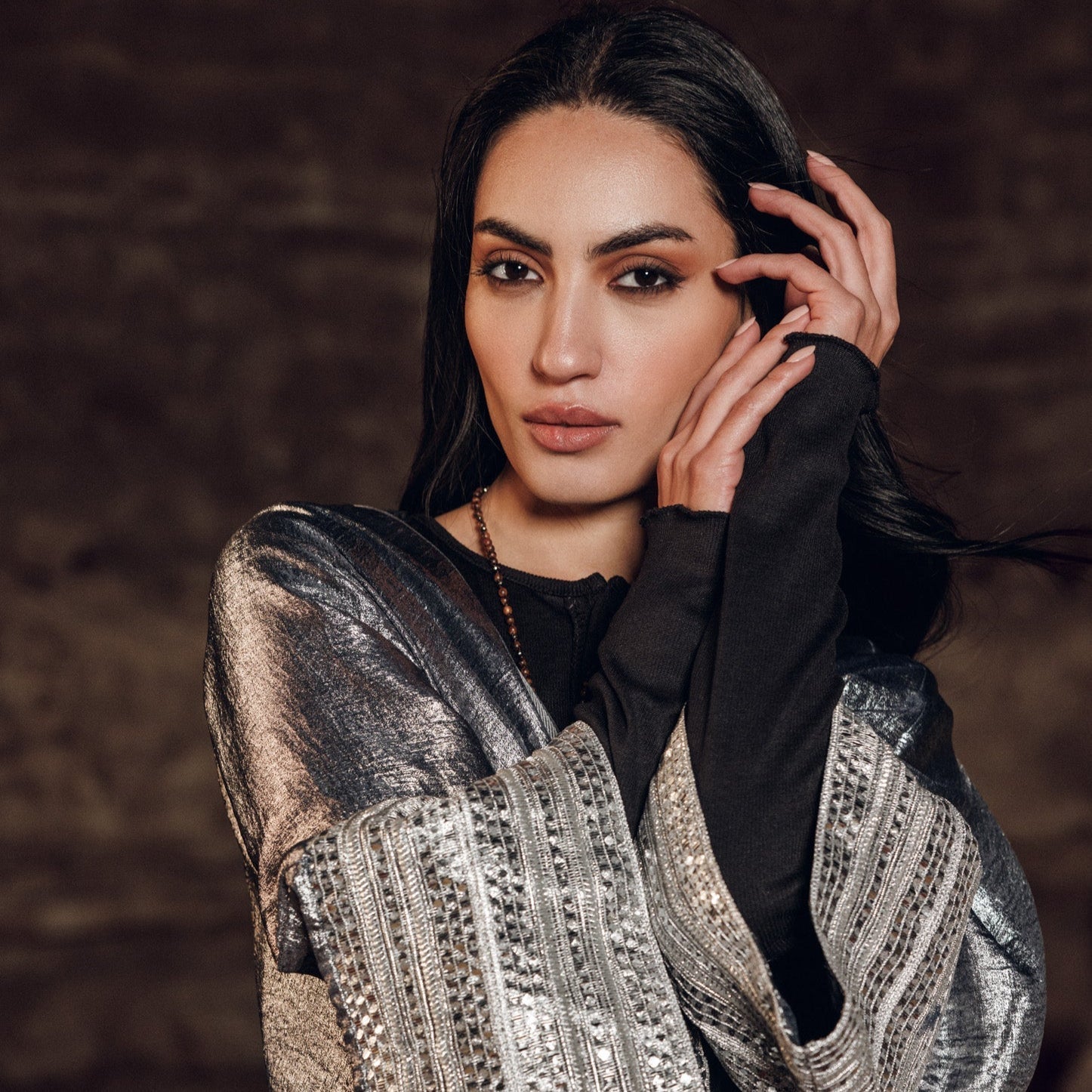 Diamond Kaftan Dark Silver - AB ESSENTIALS