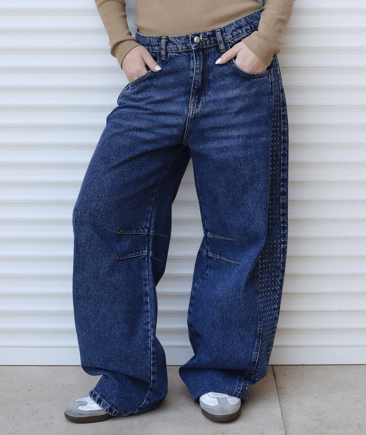 Diamond Parachute Pants Blue - AB ESSENTIALS