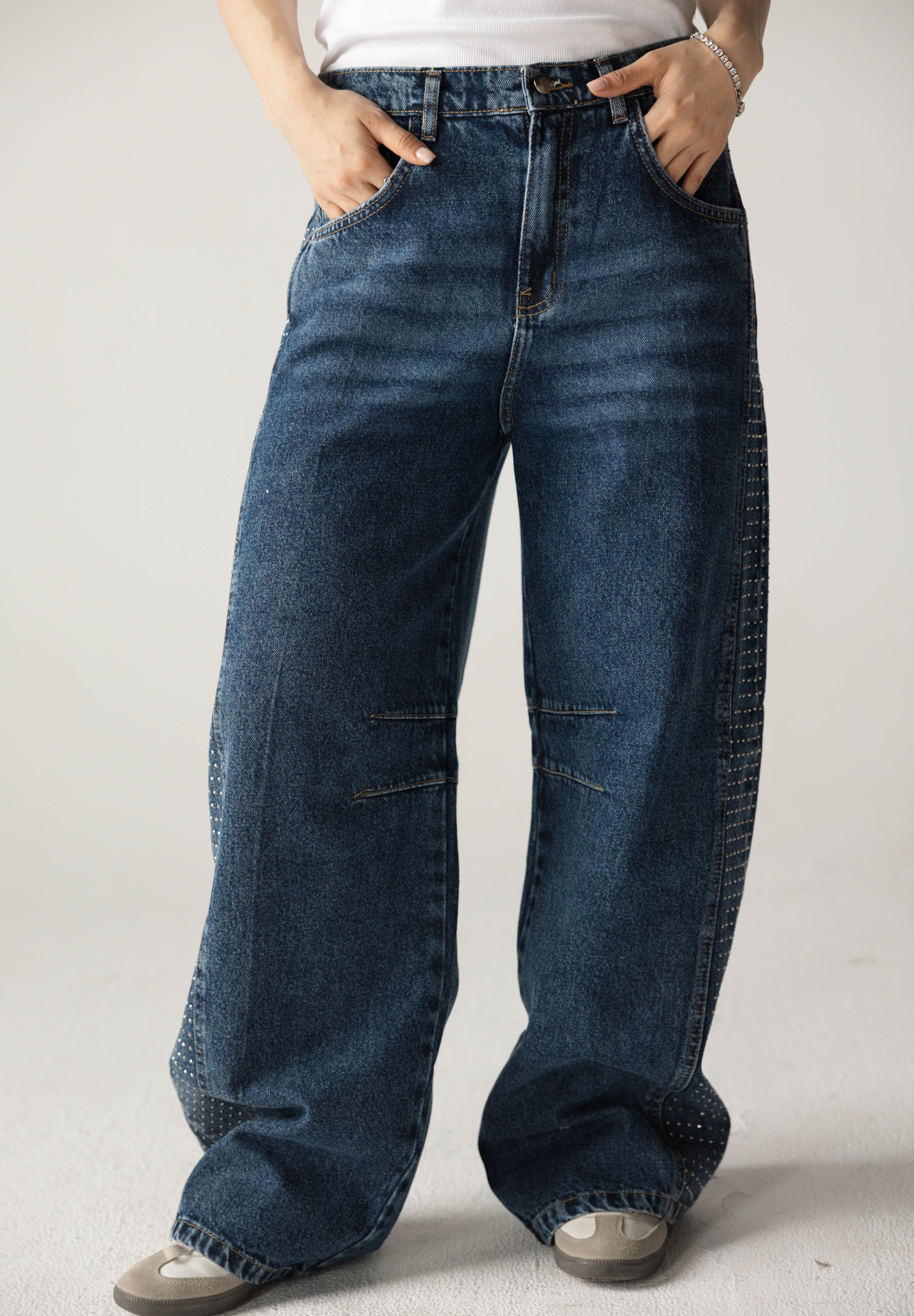 Diamond Parachute Pants Blue - AB ESSENTIALS