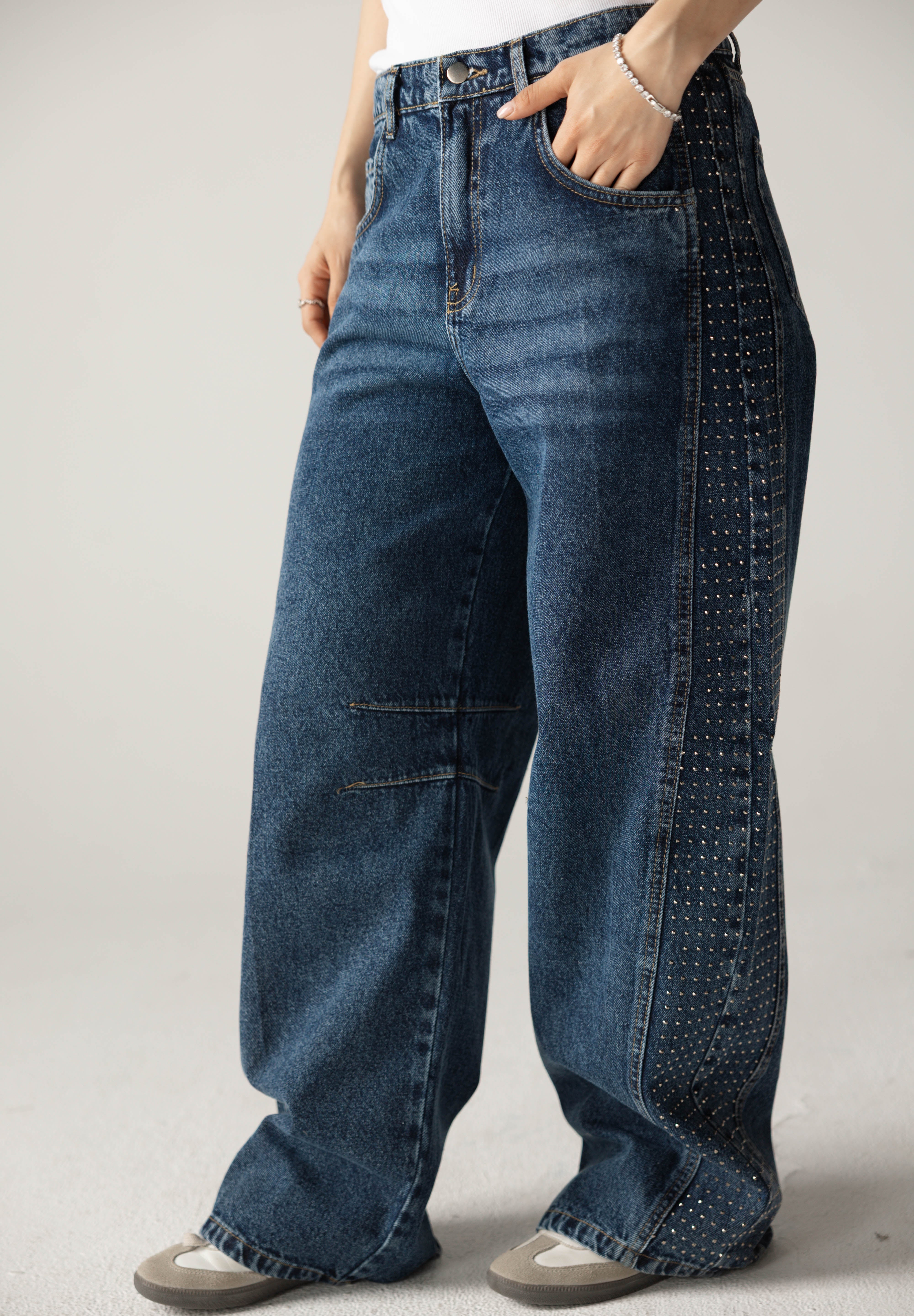 Diamond Parachute Pants Blue - AB ESSENTIALS