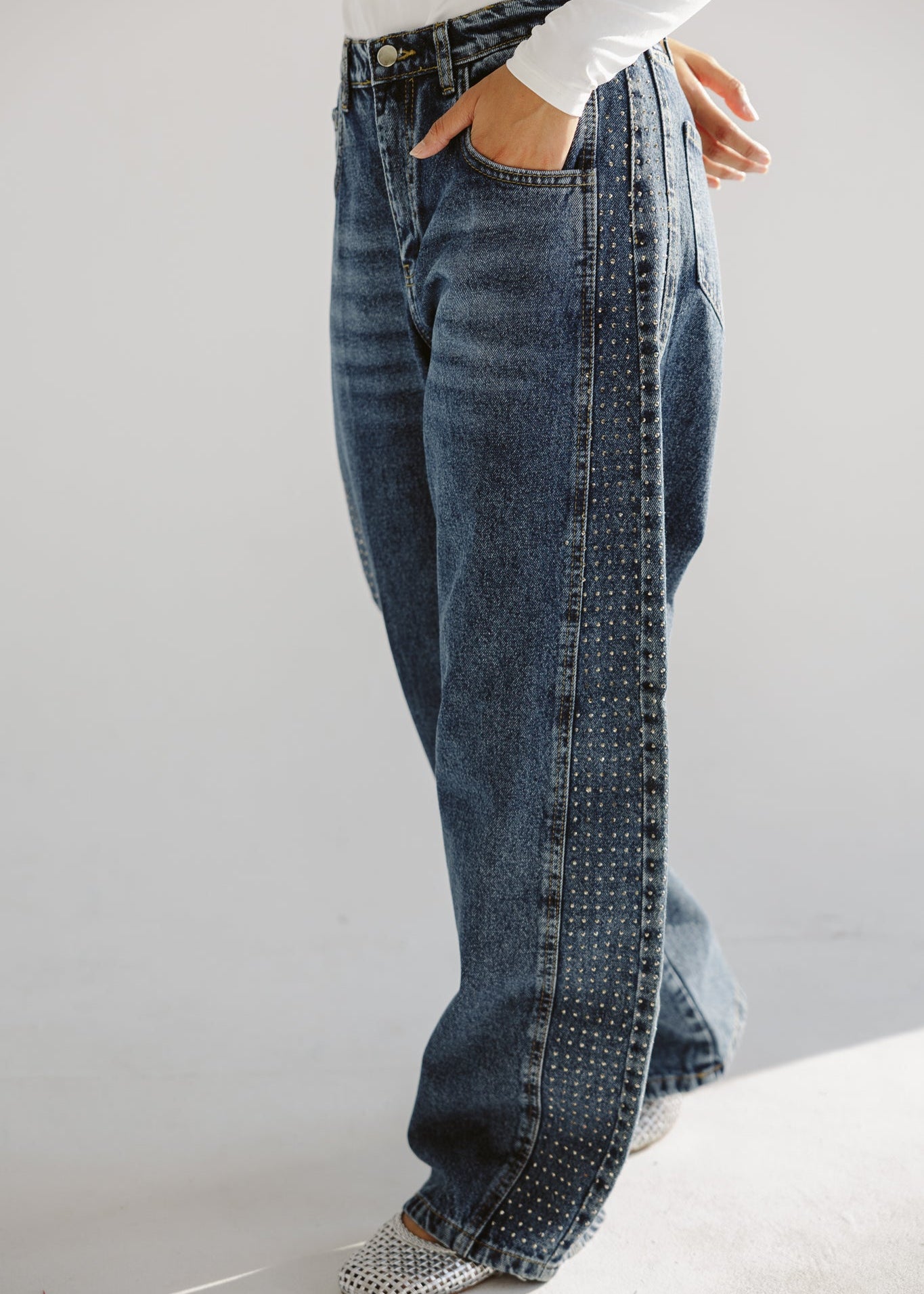 Diamond Parachute Pants Blue - AB ESSENTIALS