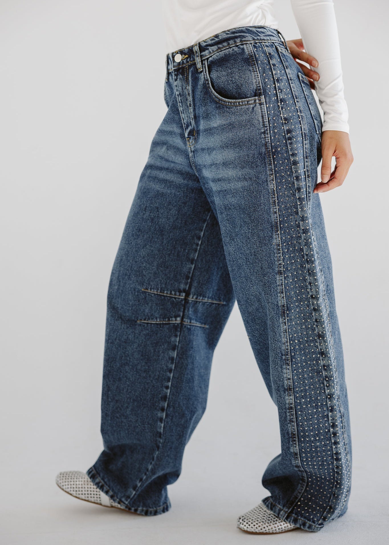 Diamond Parachute Pants Blue - AB ESSENTIALS