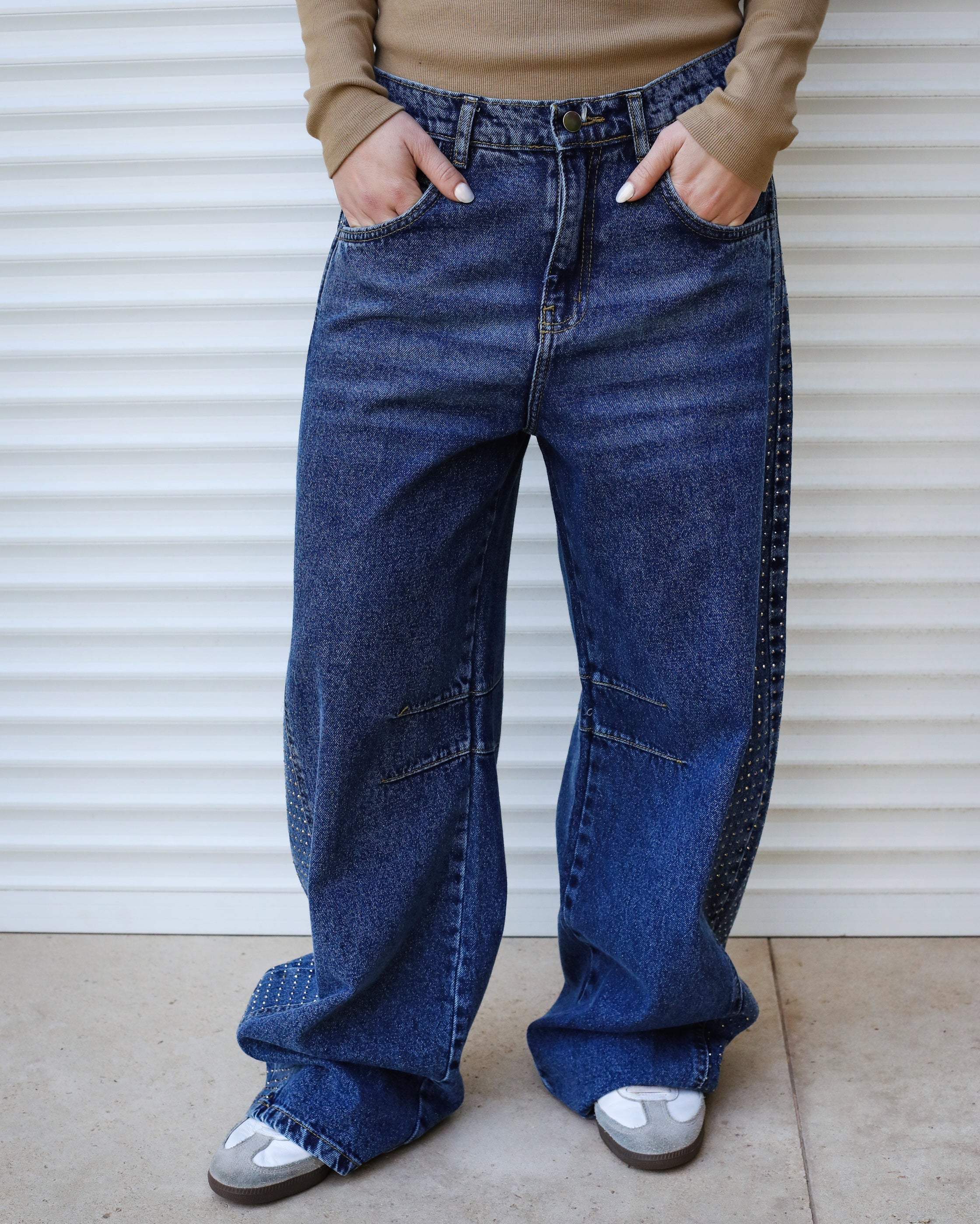 Diamond Parachute Pants Blue - AB ESSENTIALS