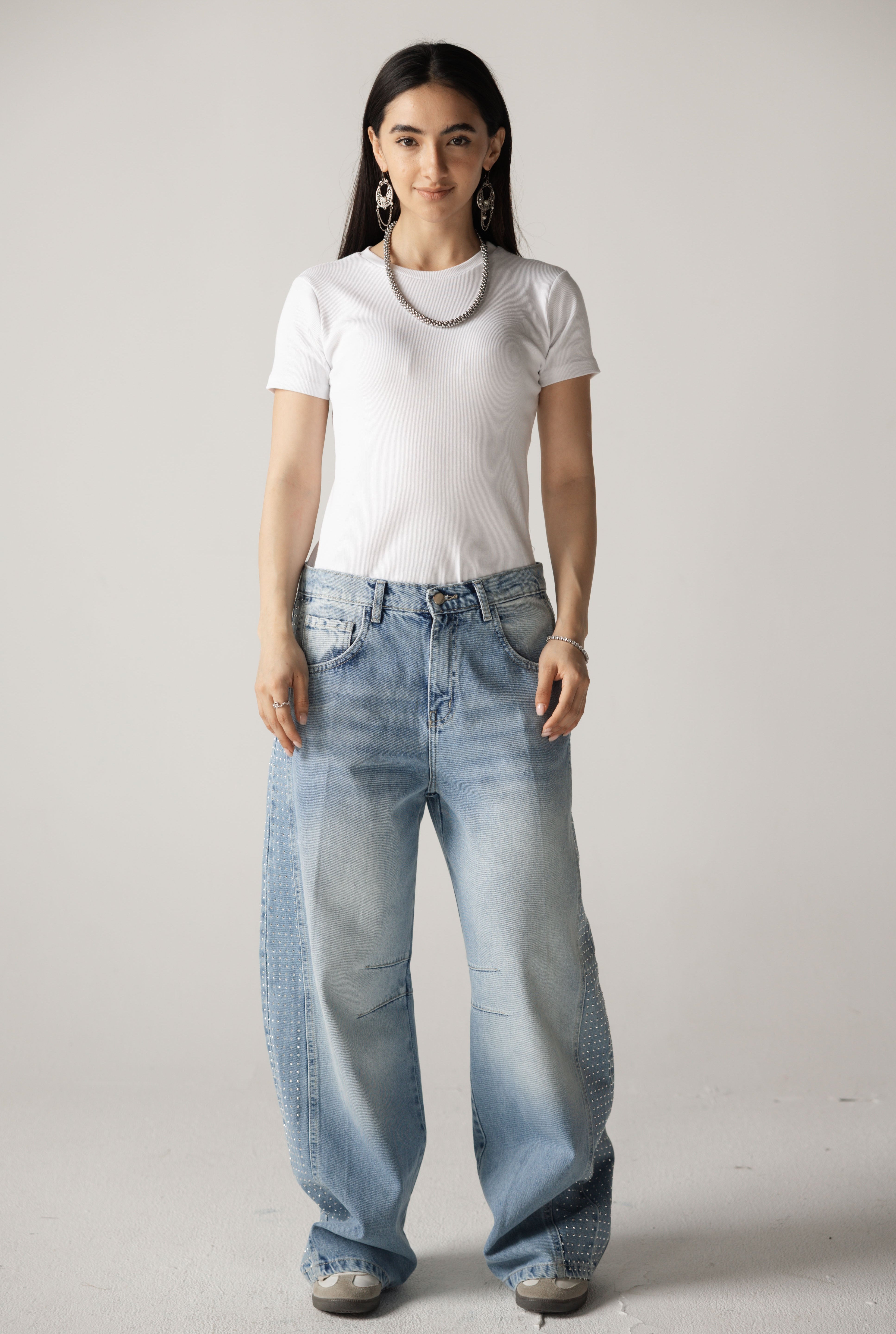 Diamond Parachute Pants Ice - AB ESSENTIALS