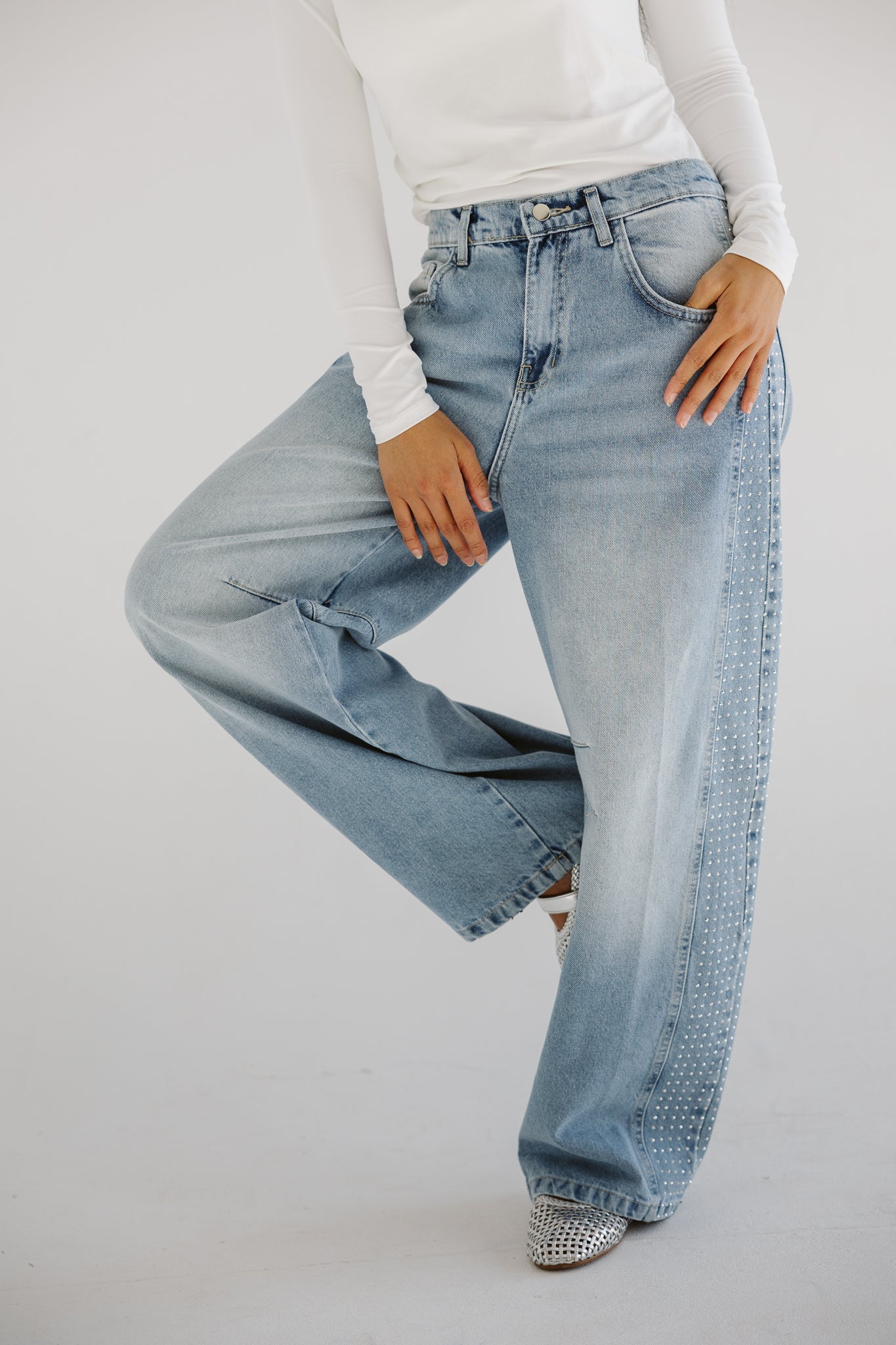 Diamond Parachute Pants Ice - AB ESSENTIALS