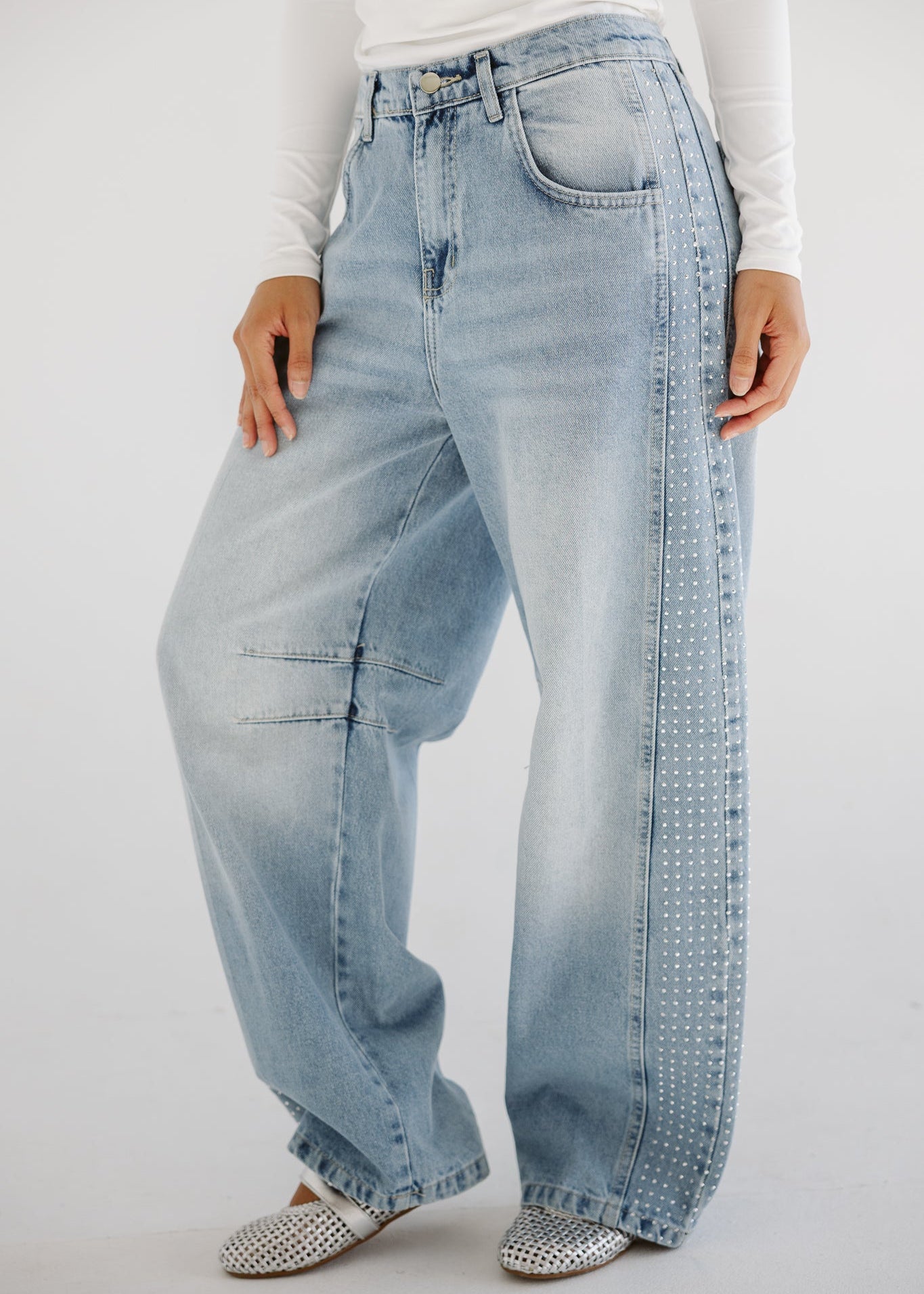 Diamond Parachute Pants Ice - AB ESSENTIALS