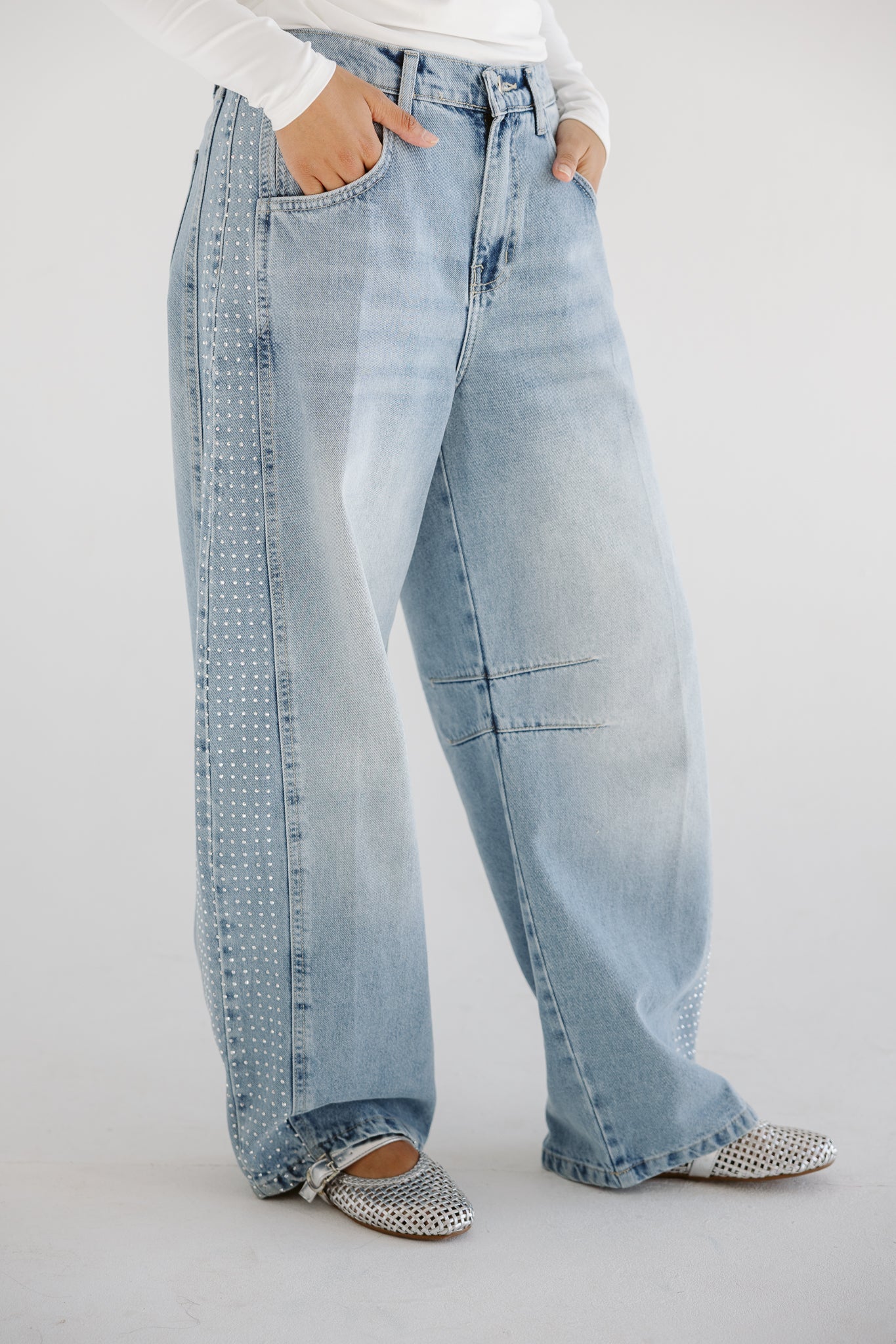 Diamond Parachute Pants Ice - AB ESSENTIALS