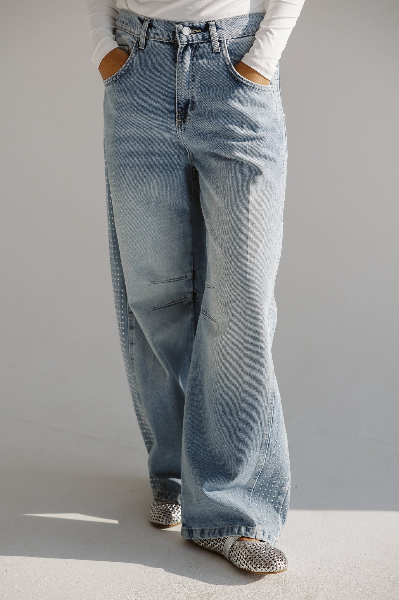 Diamond Parachute Pants Ice - AB ESSENTIALS