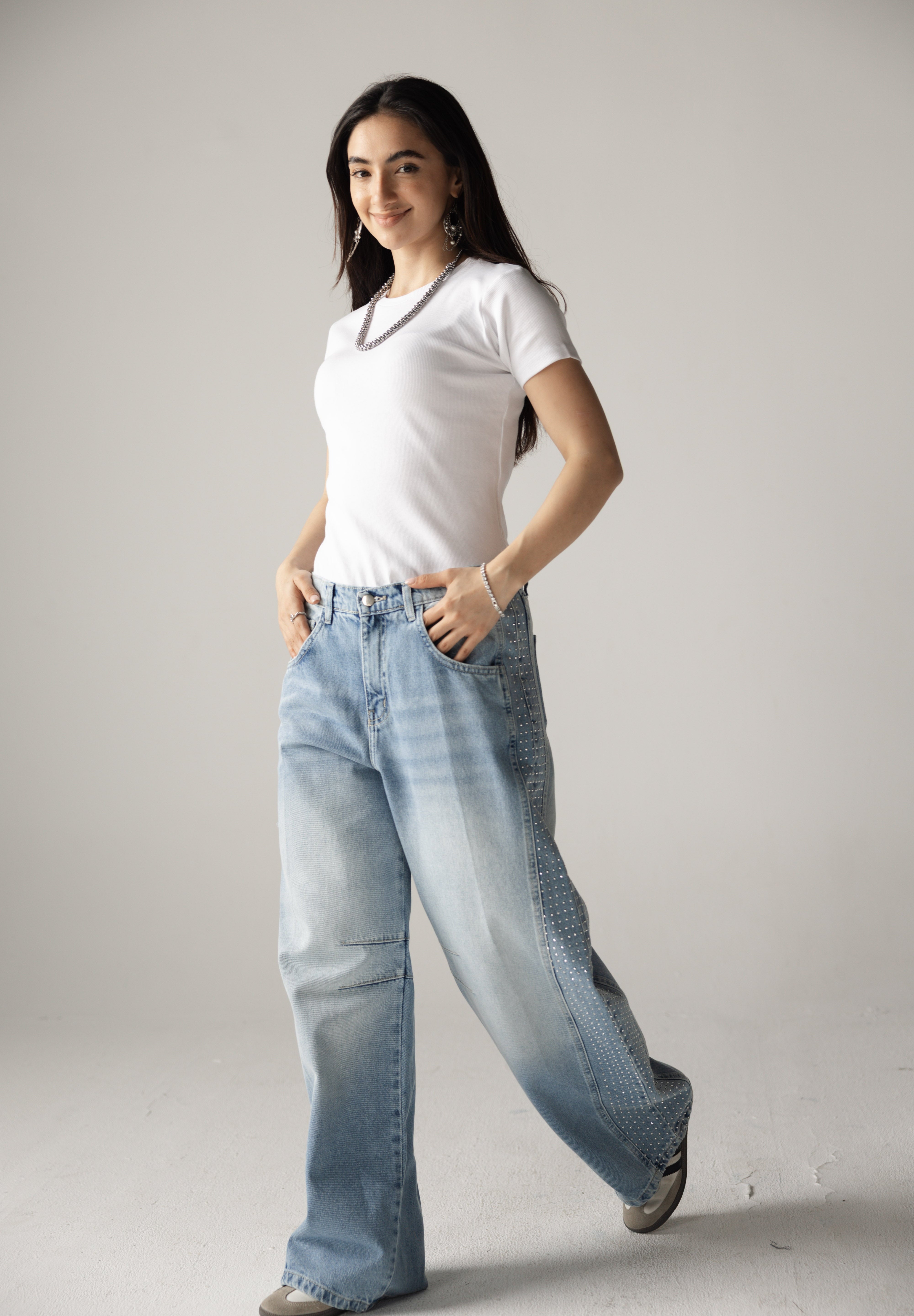Diamond Parachute Pants Ice - AB ESSENTIALS