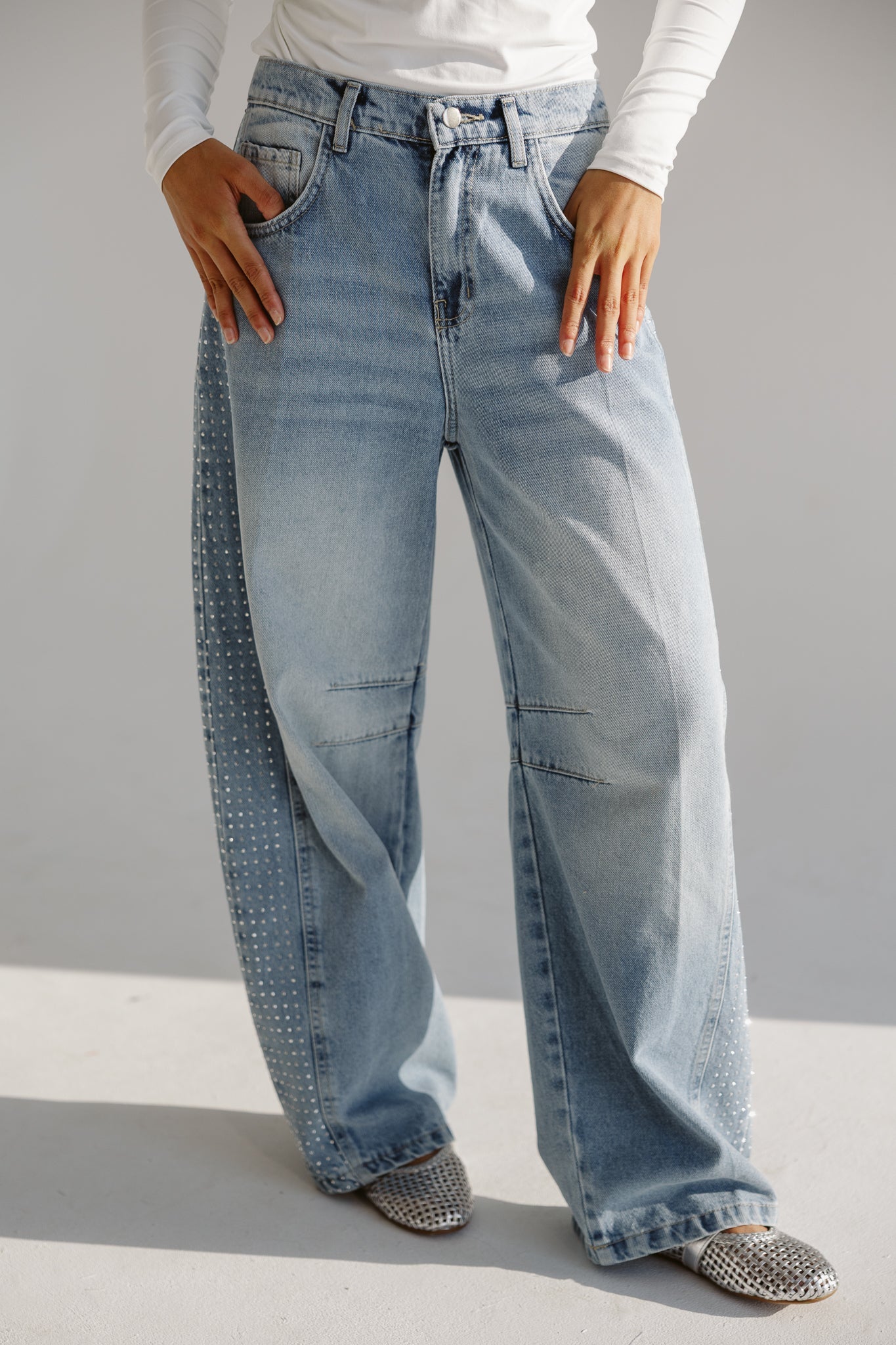 Diamond Parachute Pants Ice - AB ESSENTIALS