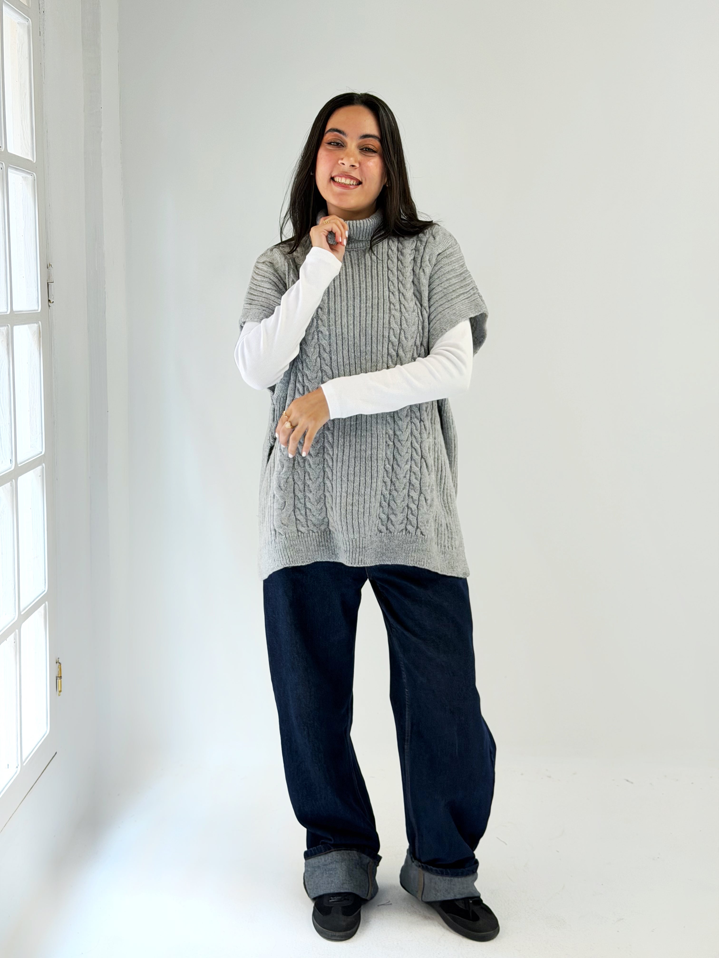 Fireside Knit Pullover Grey - AB ESSENTIALS