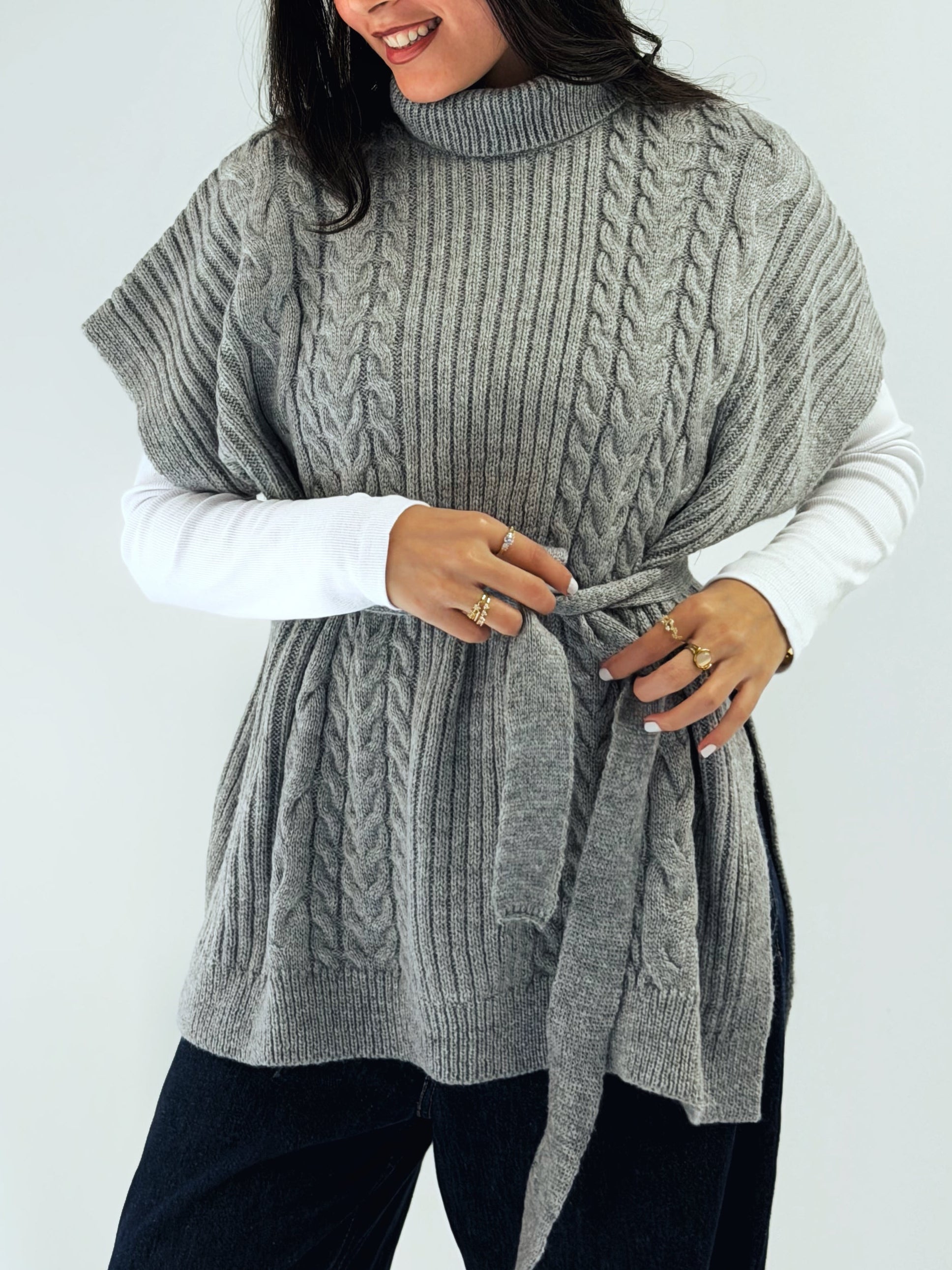 Fireside Knit Pullover Grey - AB ESSENTIALS