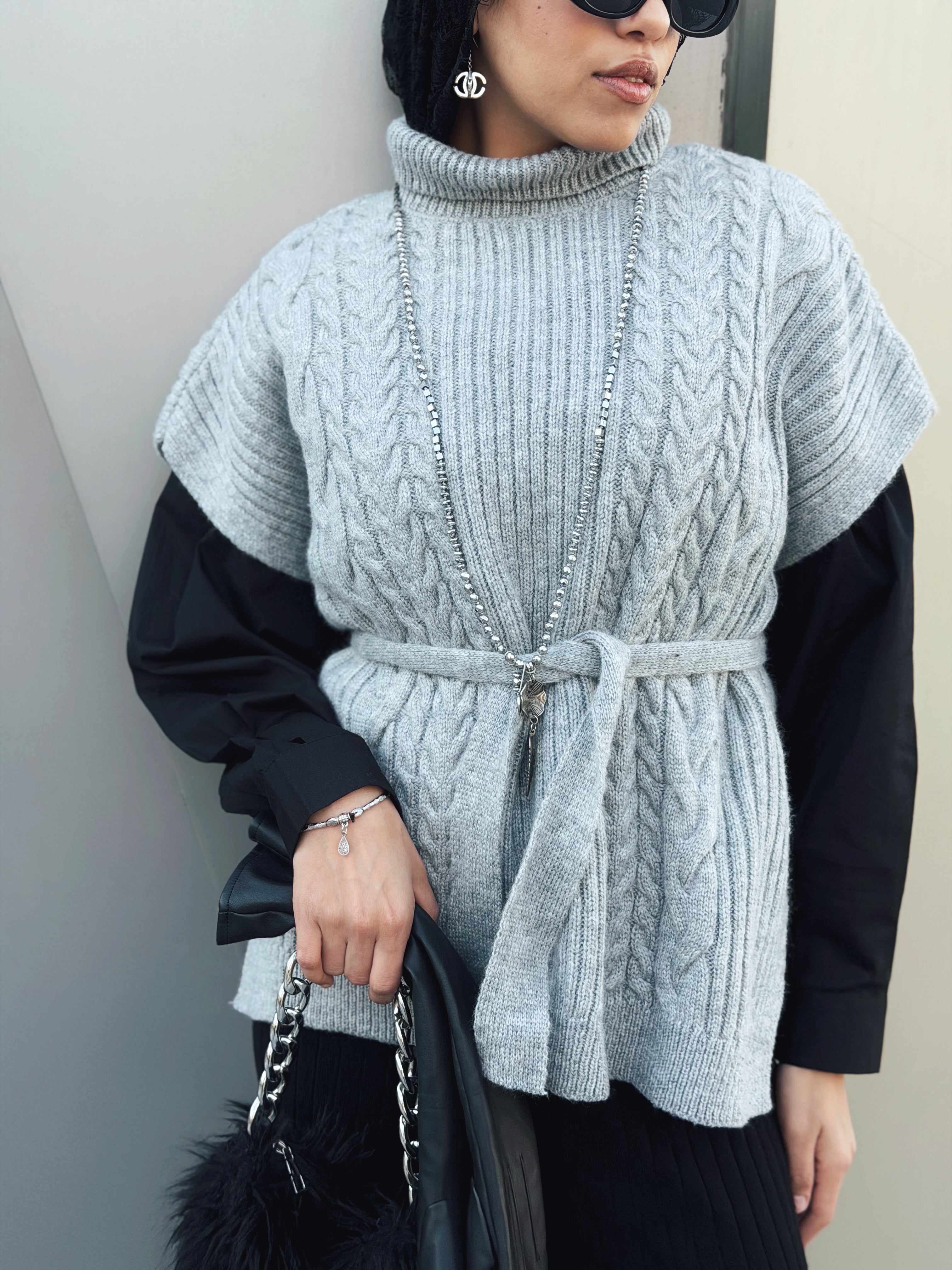 Fireside Knit Pullover Grey - AB ESSENTIALS