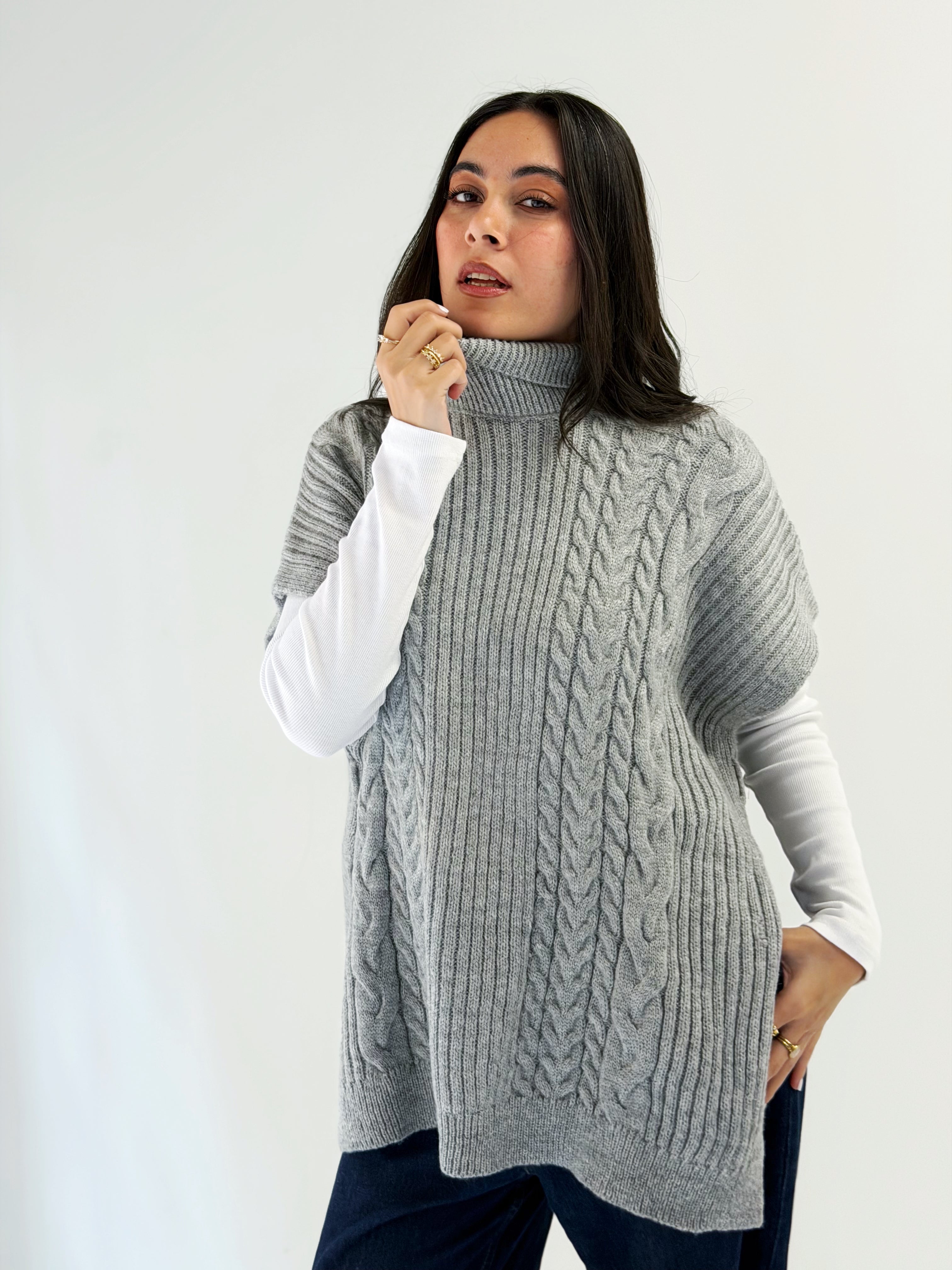 Fireside Knit Pullover Grey - AB ESSENTIALS