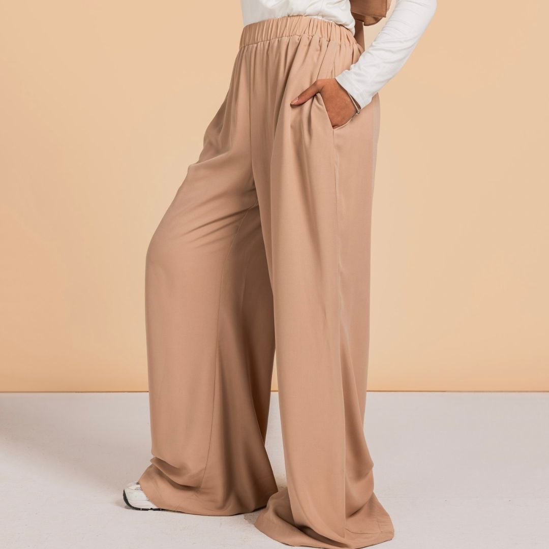 Flair Pants Beige - AB ESSENTIALS