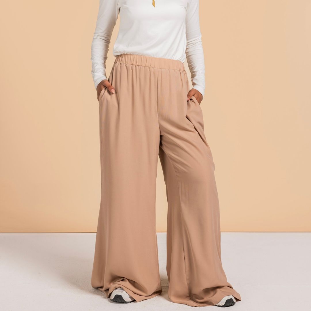 Flair Pants Beige - AB ESSENTIALS