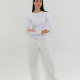 Full Tee White - AB ESSENTIALS