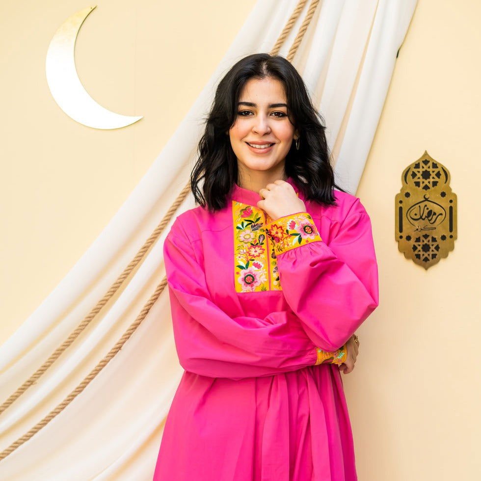 Fuschia Flower Dress - AB ESSENTIALS