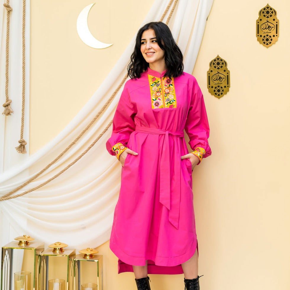 Fuschia Flower Dress - AB ESSENTIALS