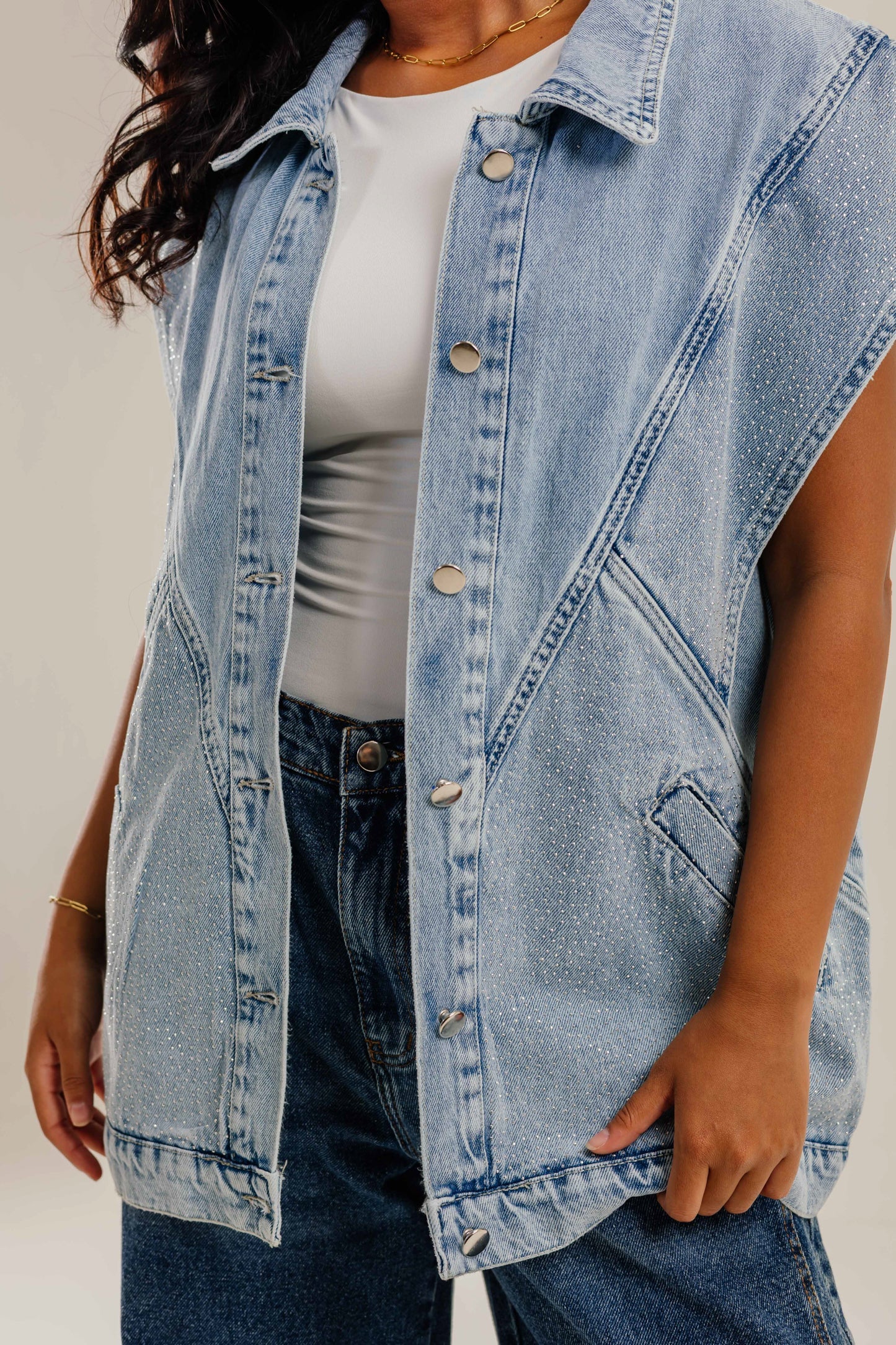 Glitra Vest Blue - AB ESSENTIALS