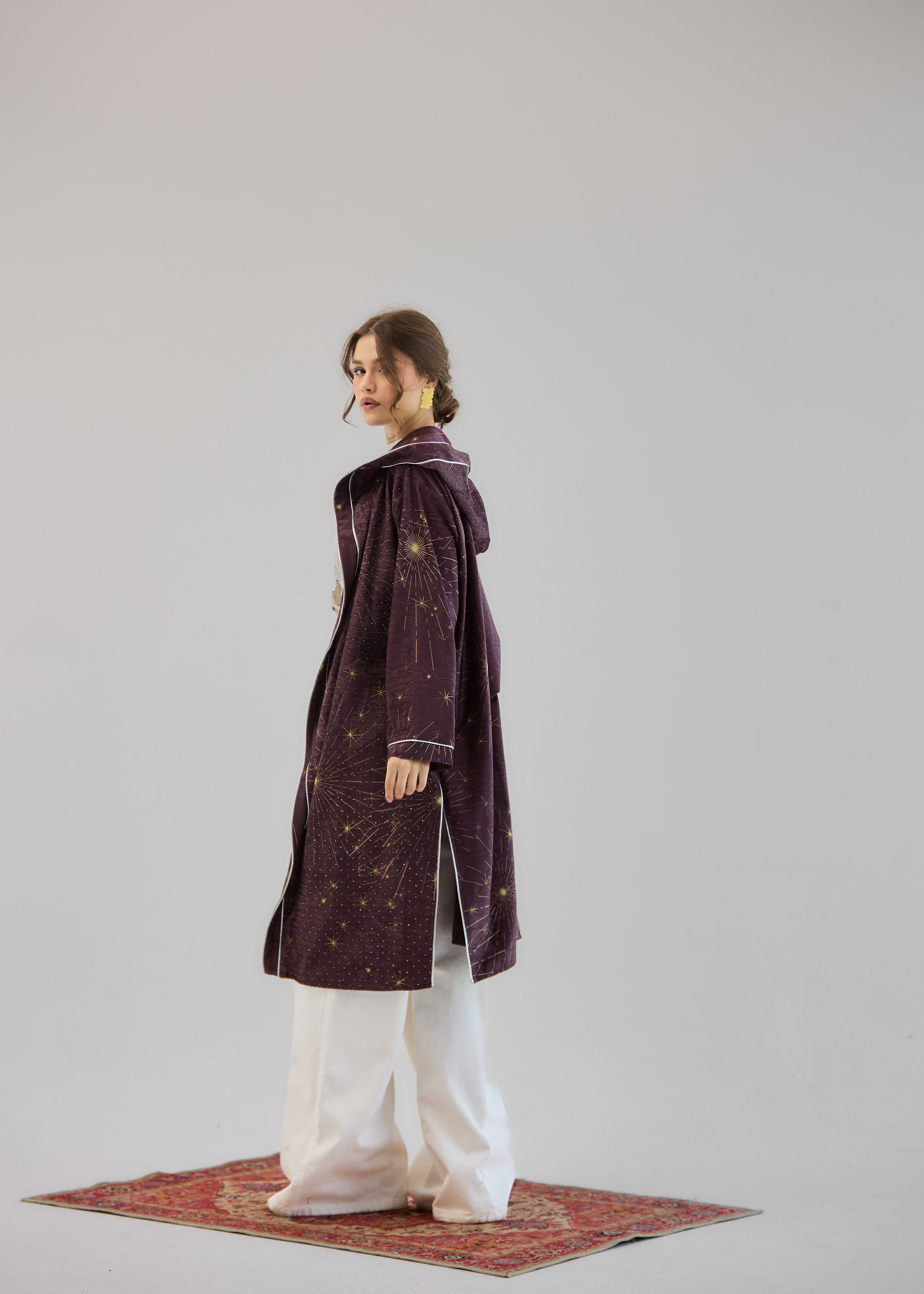 Glitter Cardigan Burgundy - AB ESSENTIALS