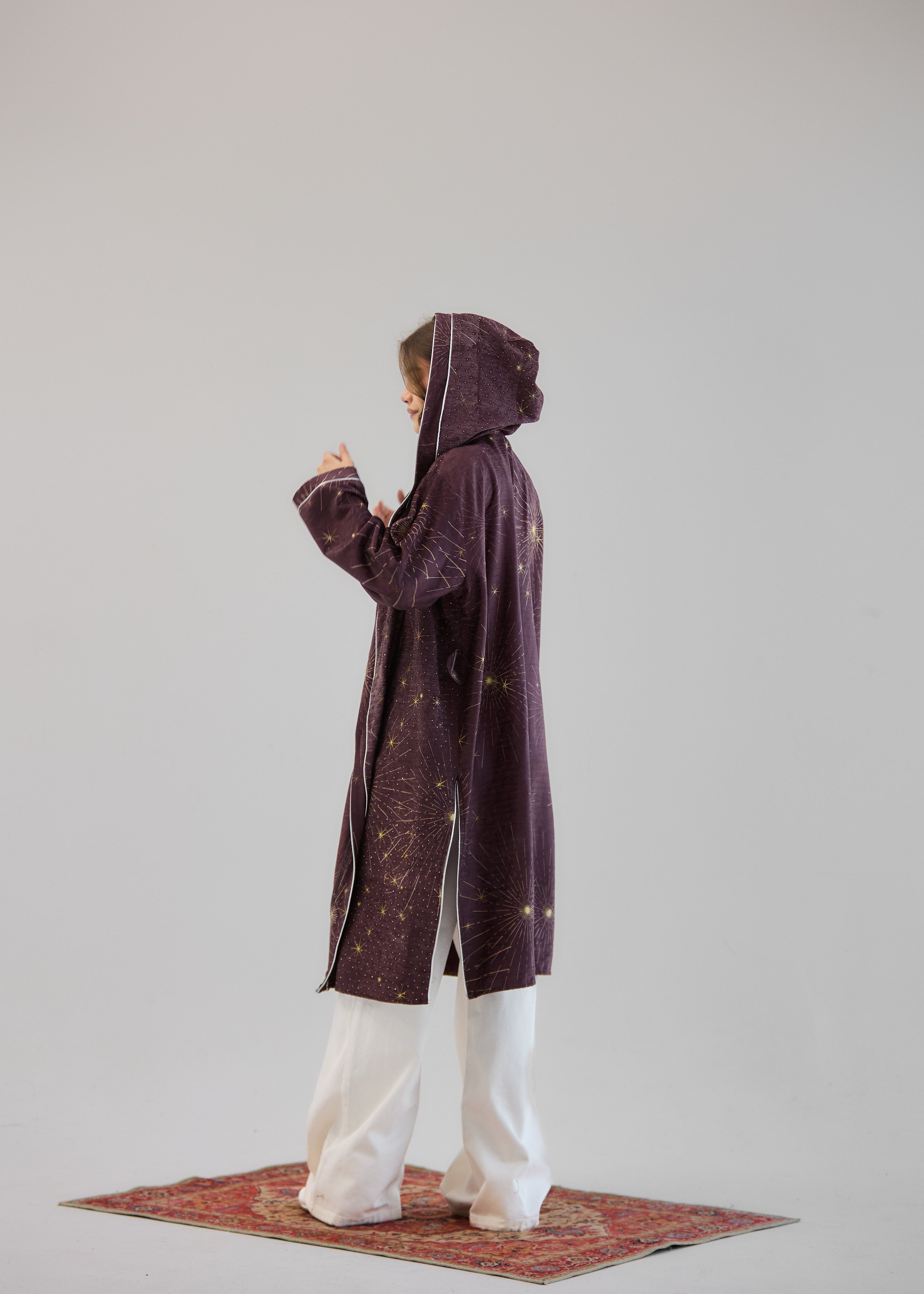 Glitter Cardigan Burgundy - AB ESSENTIALS