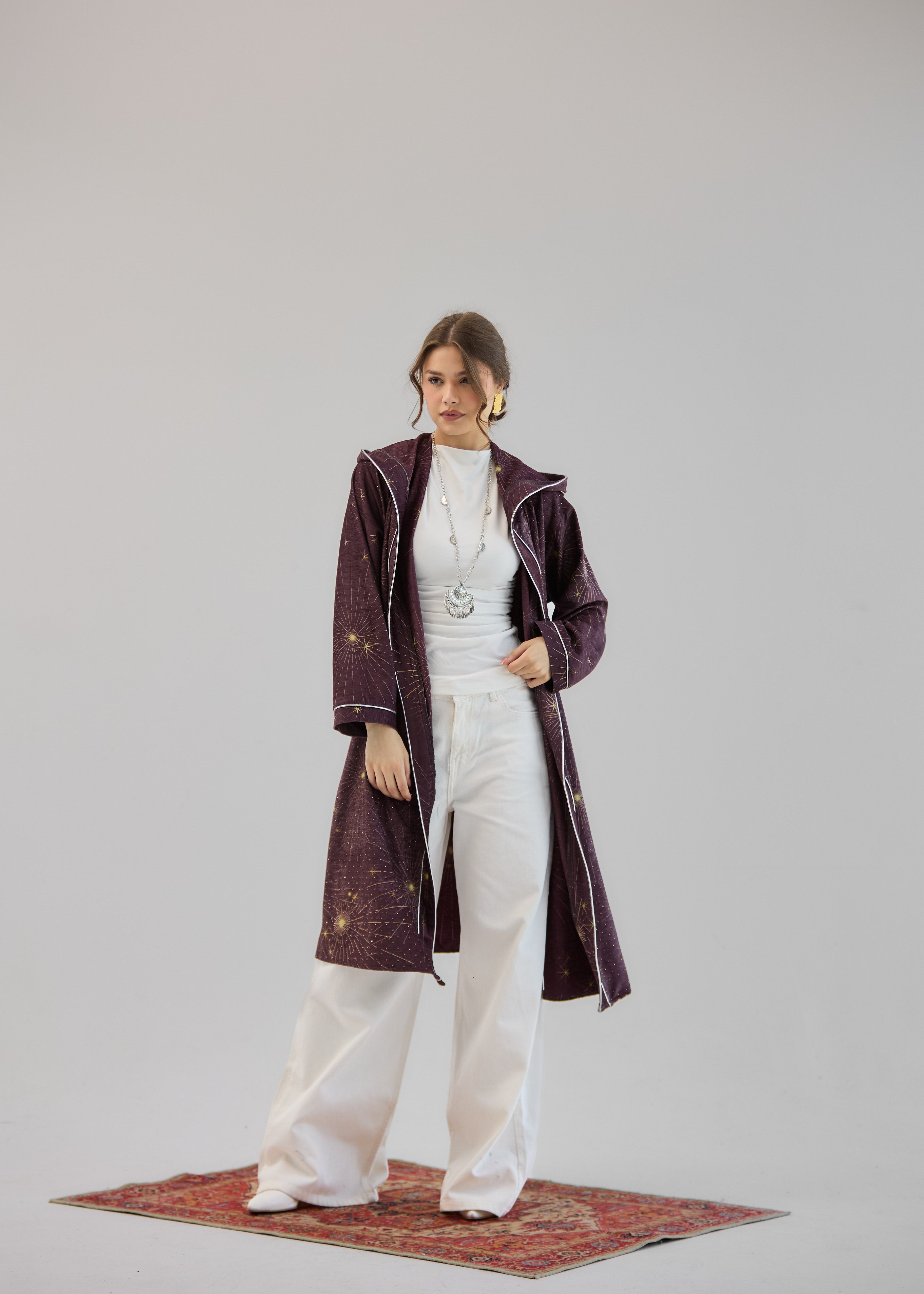 Glitter Cardigan Burgundy - AB ESSENTIALS