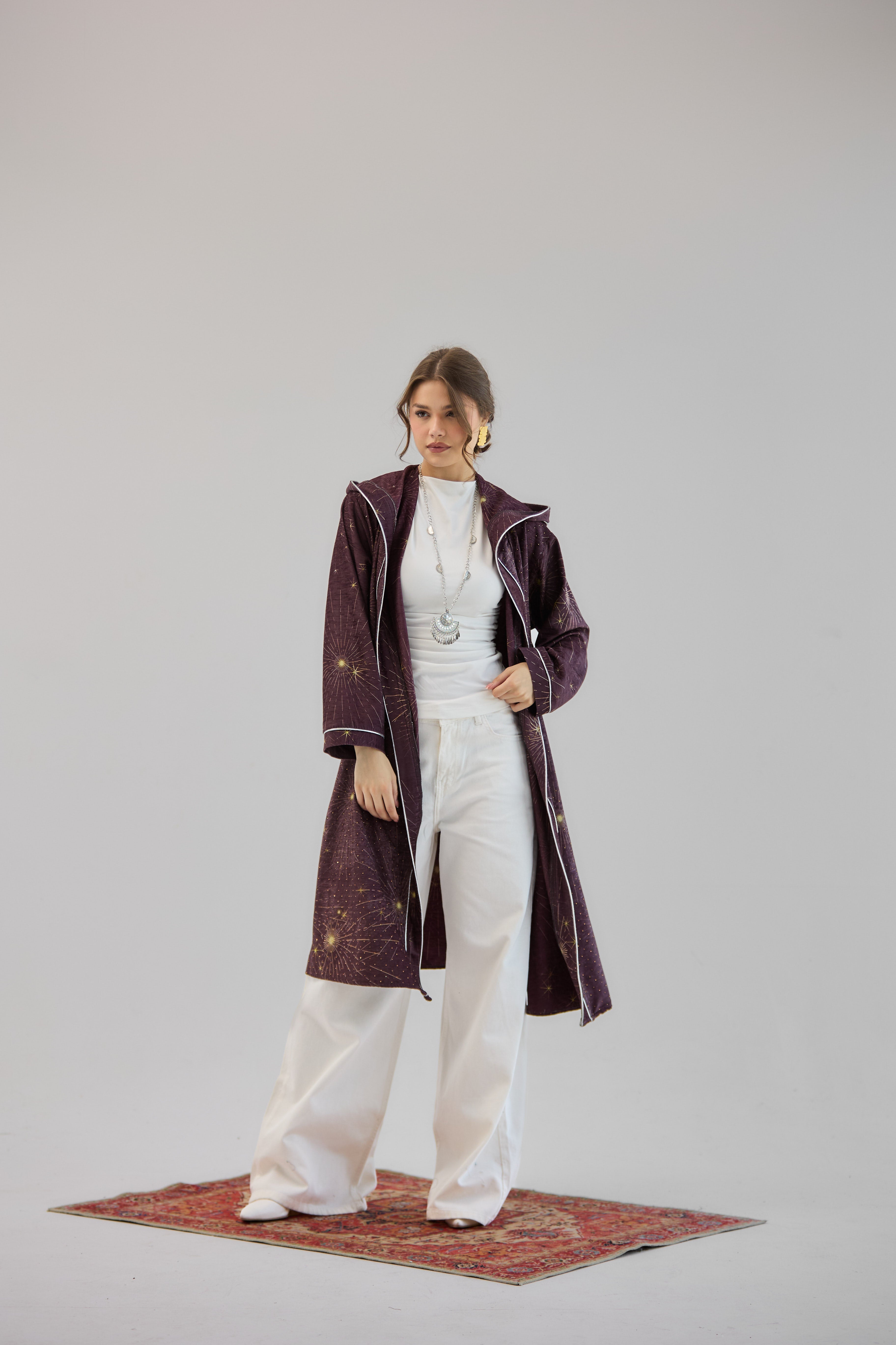 Glitter Cardigan Burgundy - AB ESSENTIALS