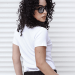 Half Tee White - AB ESSENTIALS