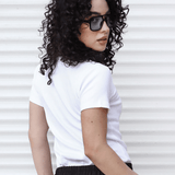 Half Tee White - AB ESSENTIALS