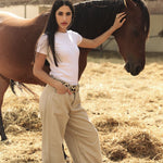 Half Tee White - AB ESSENTIALS