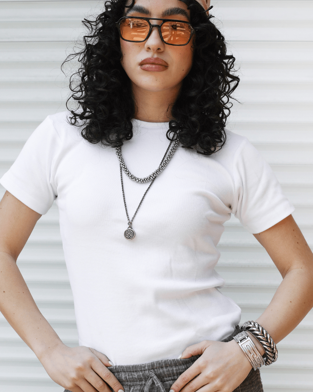 Half Tee White - AB ESSENTIALS