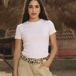 Half Tee White - AB ESSENTIALS