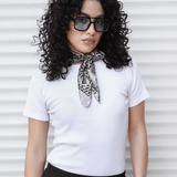 Half Tee White - AB ESSENTIALS