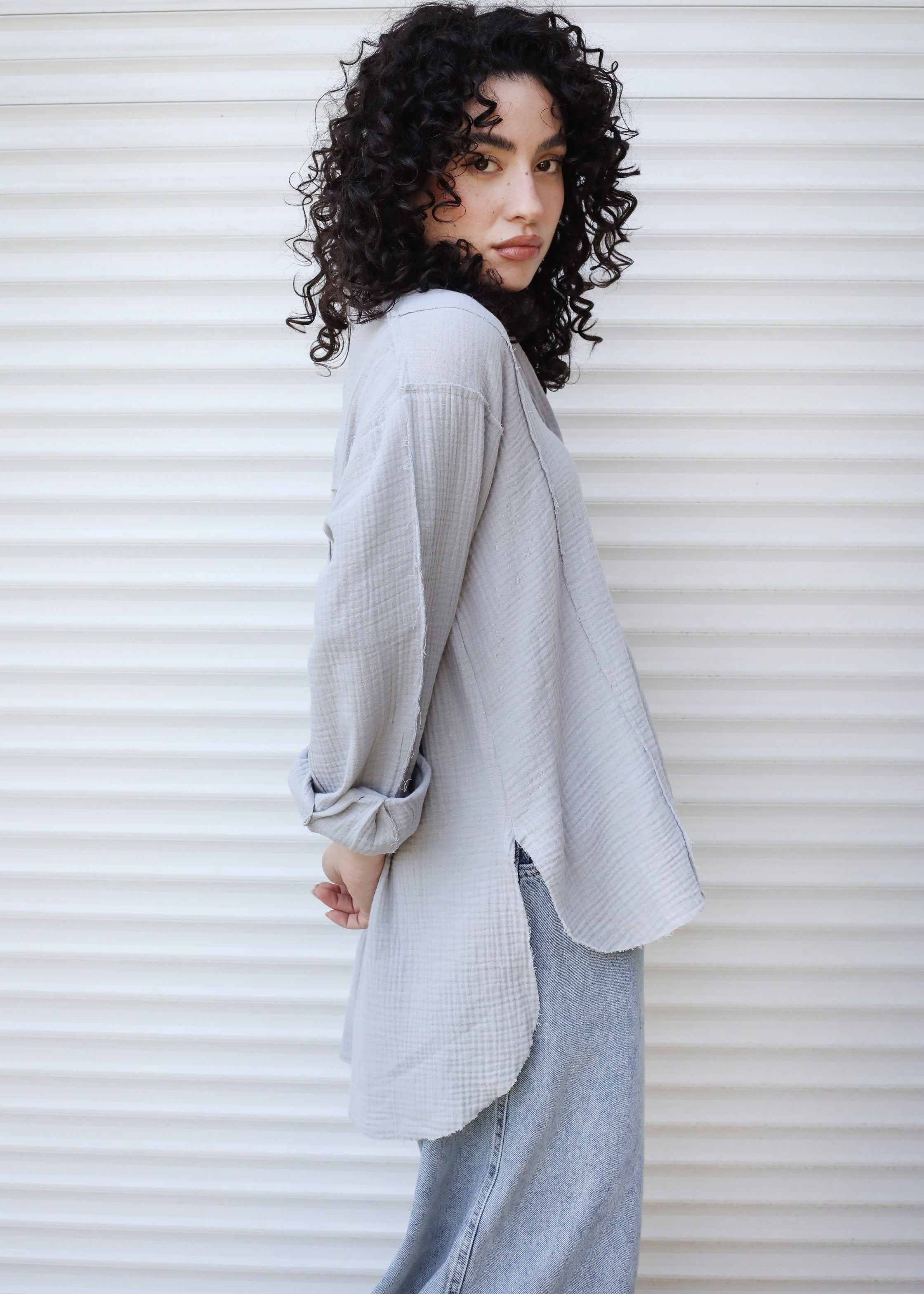 Lagoon Shirt Grey - AB ESSENTIALS