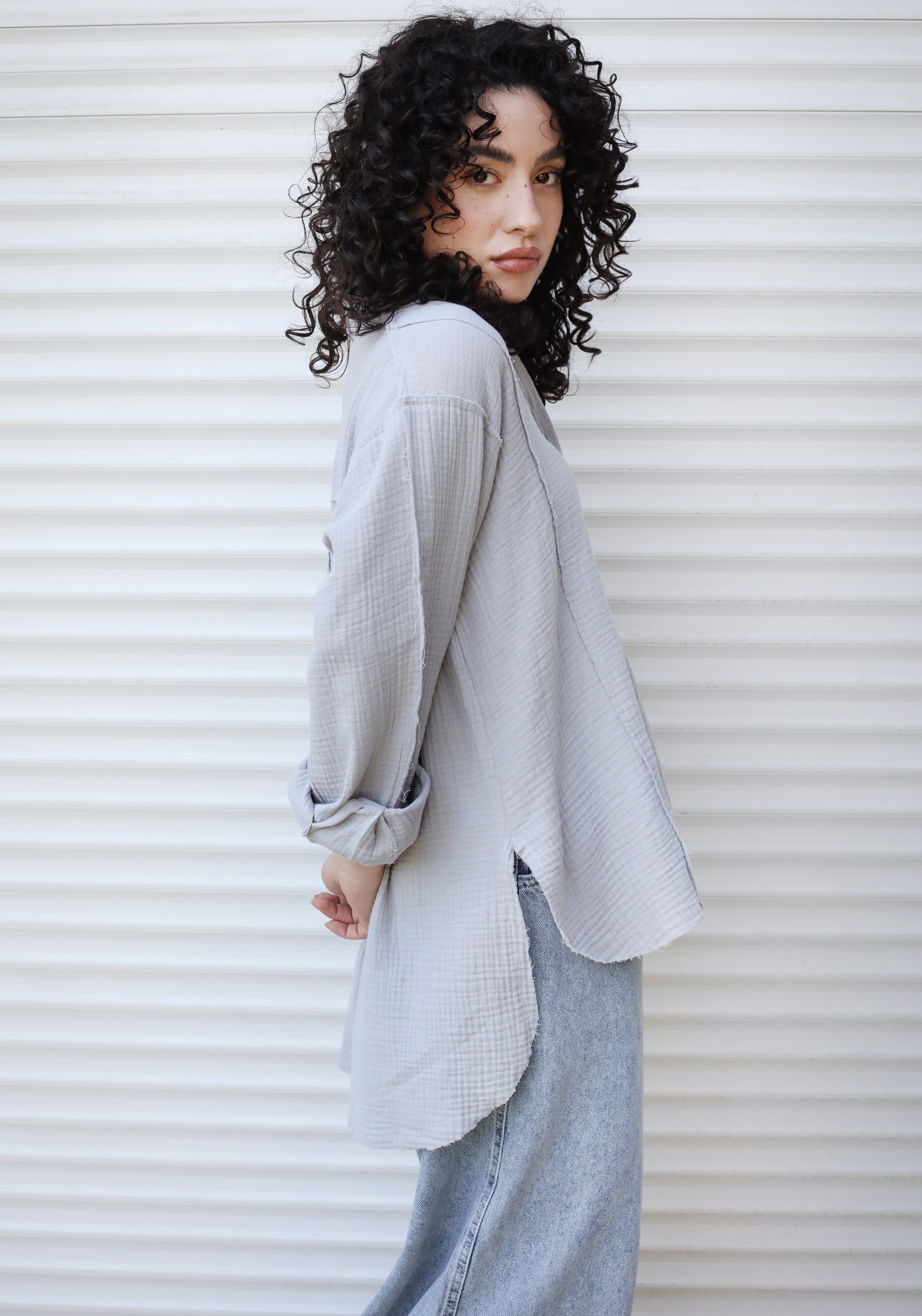 Lagoon Shirt Grey - AB ESSENTIALS