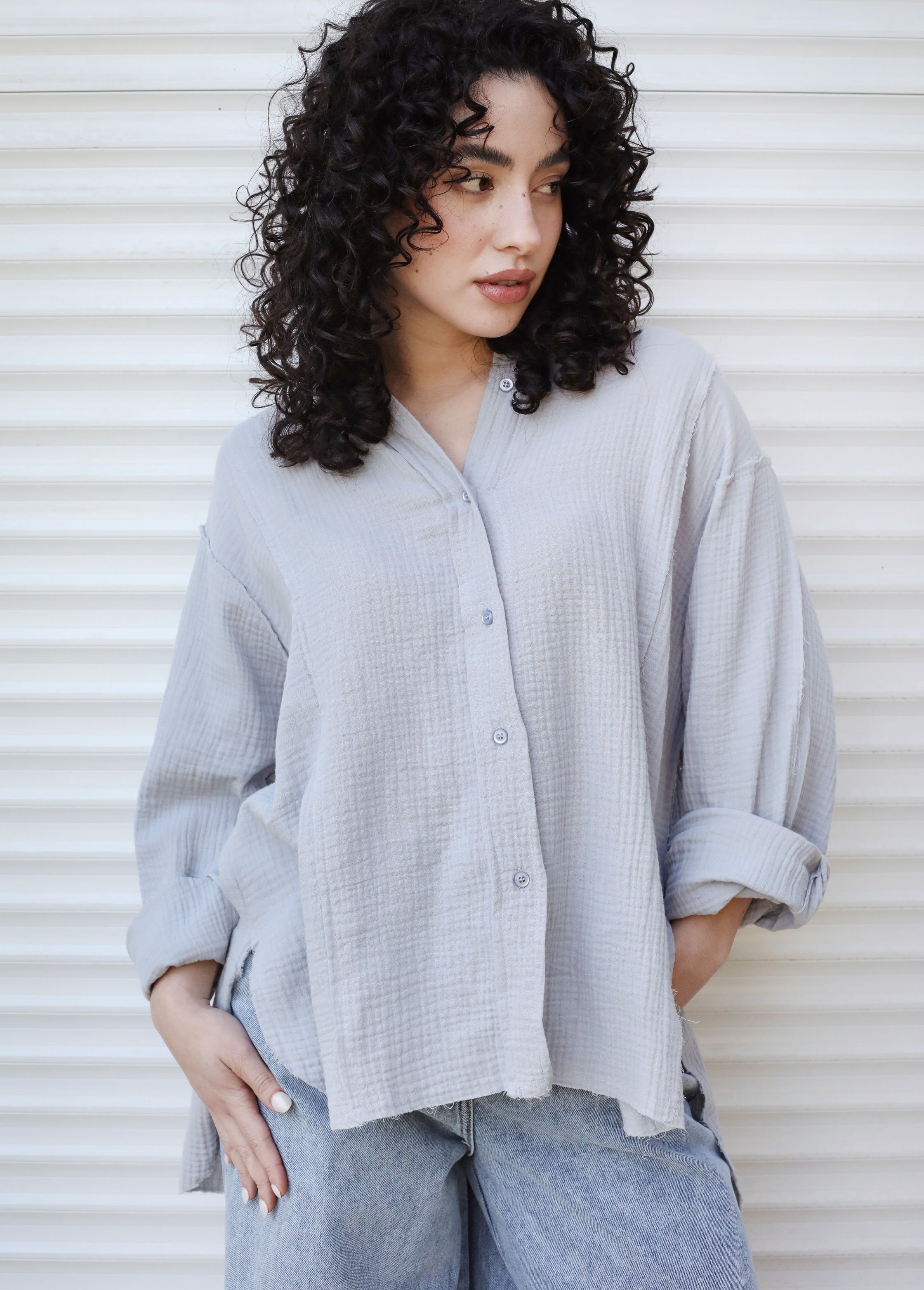 Lagoon Shirt Grey - AB ESSENTIALS