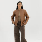 Leather Jacket Camel - AB ESSENTIALS