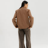 Leather Jacket Camel - AB ESSENTIALS