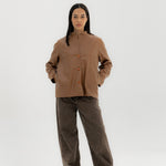 Leather Jacket Camel - AB ESSENTIALS