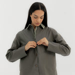 Leather Jacket Grey - AB ESSENTIALS