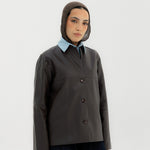 Leather Jacket Maroon - AB ESSENTIALS