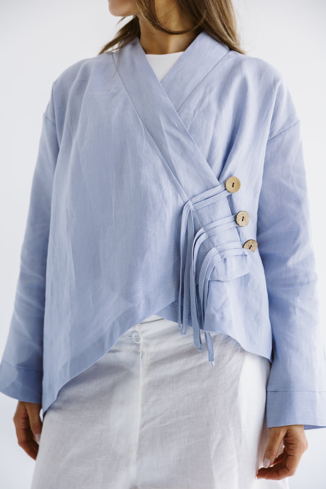 Linen Air Top Baby Blue - AB ESSENTIALS