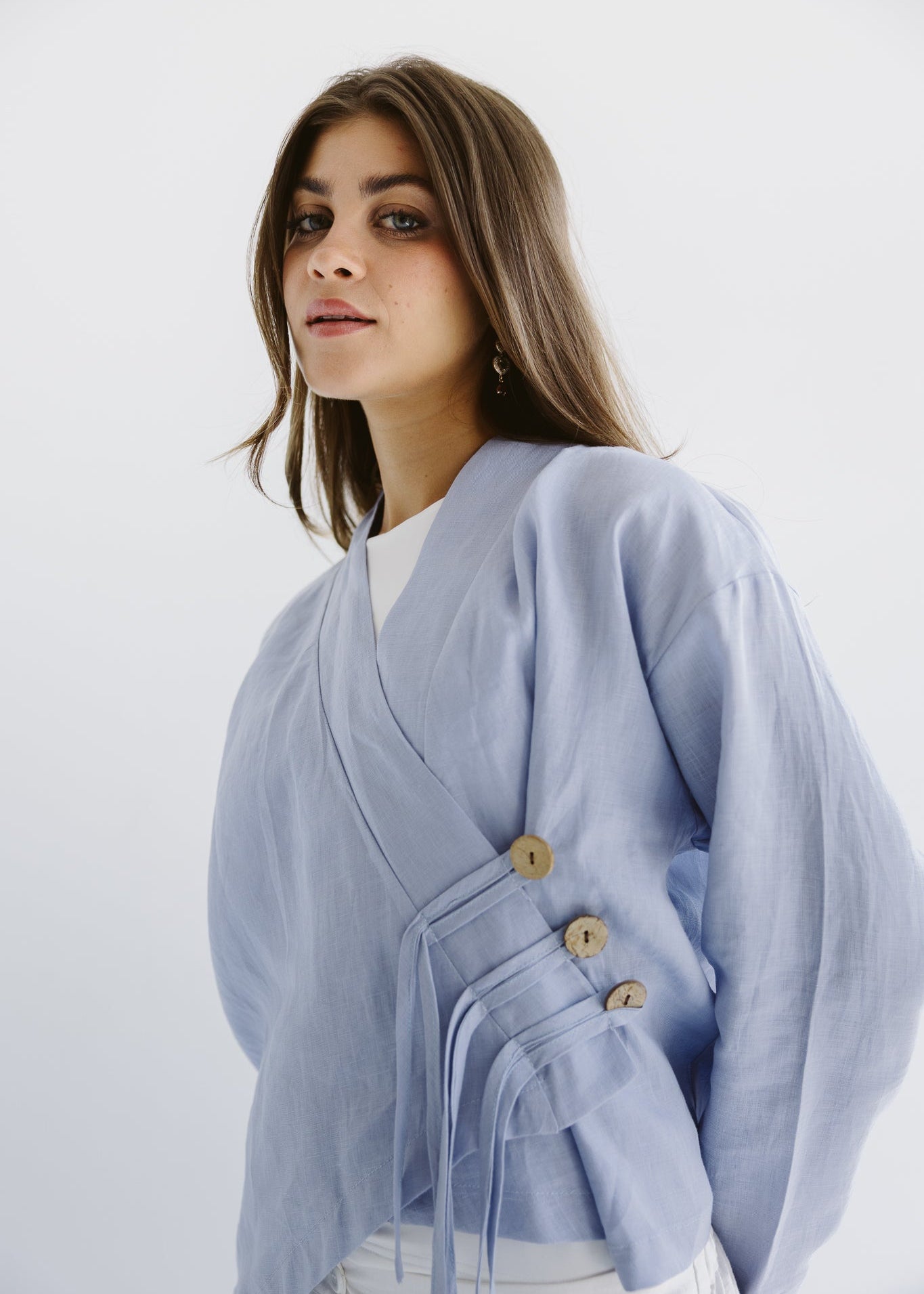 Linen Air Top Baby Blue - AB ESSENTIALS