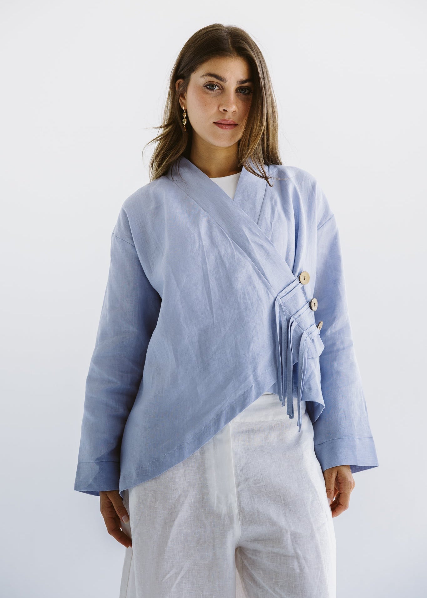 Linen Air Top Baby Blue - AB ESSENTIALS