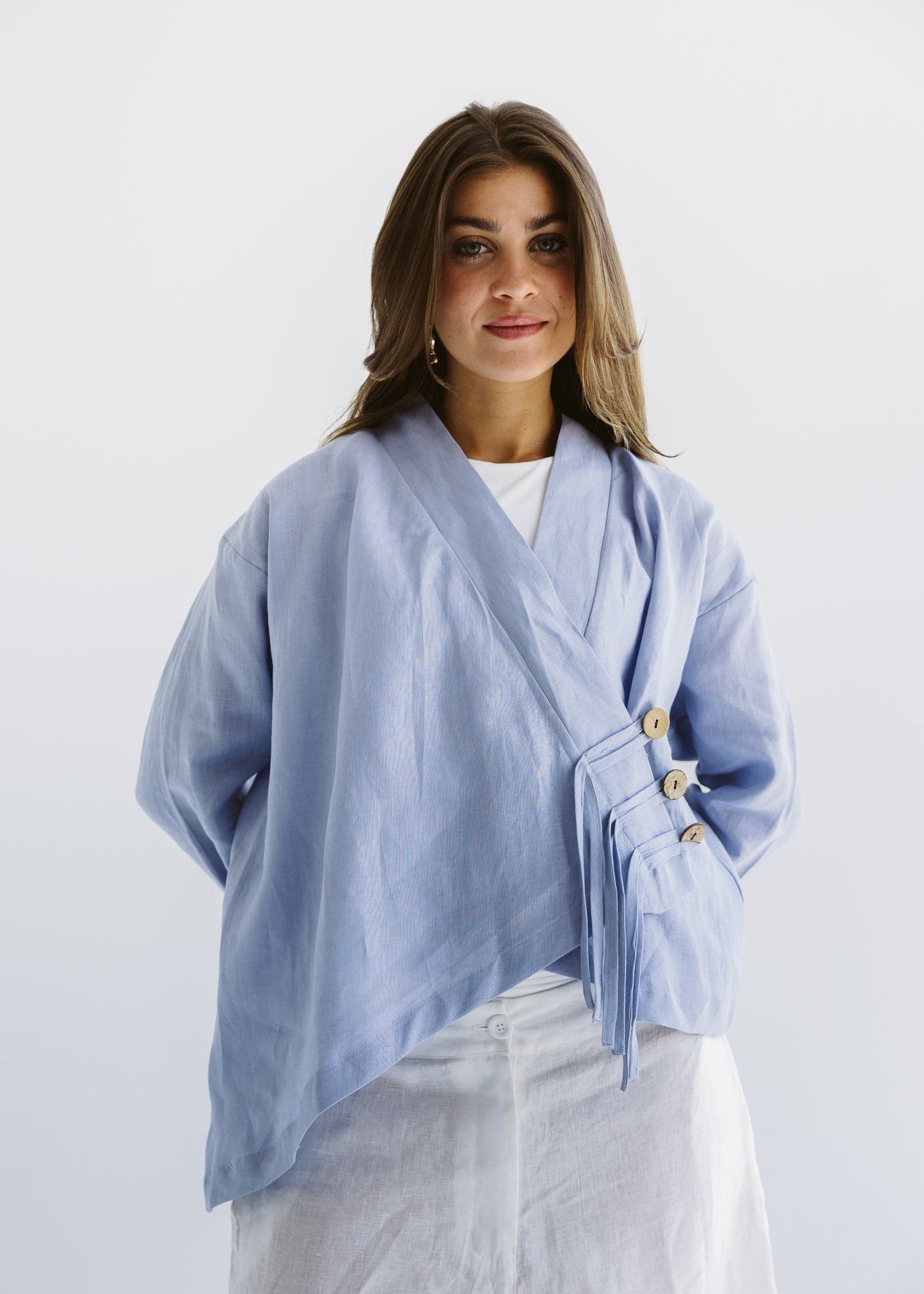 Linen Air Top Baby Blue - AB ESSENTIALS